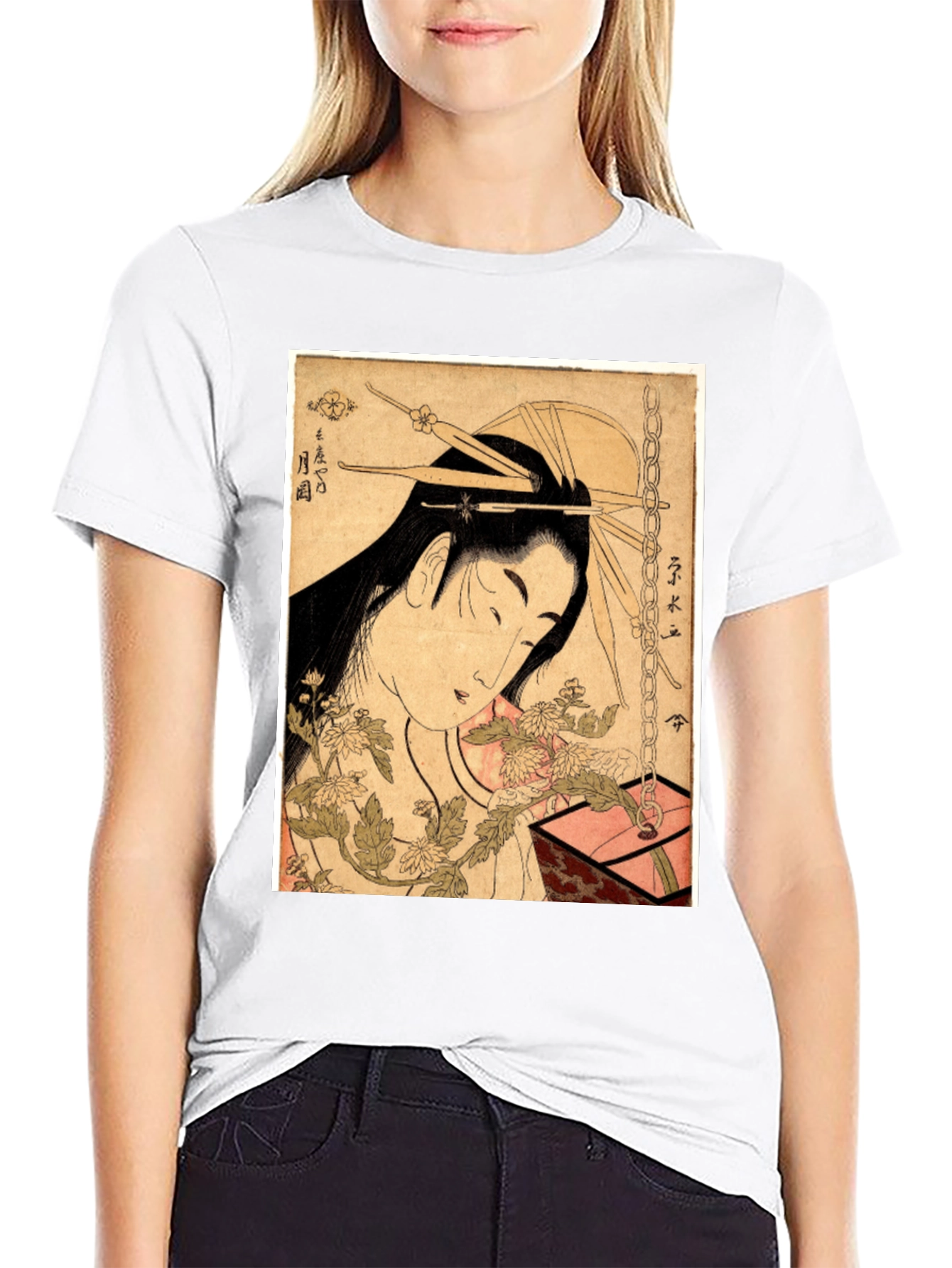 Ukiyo-e Art Black T-Shirt