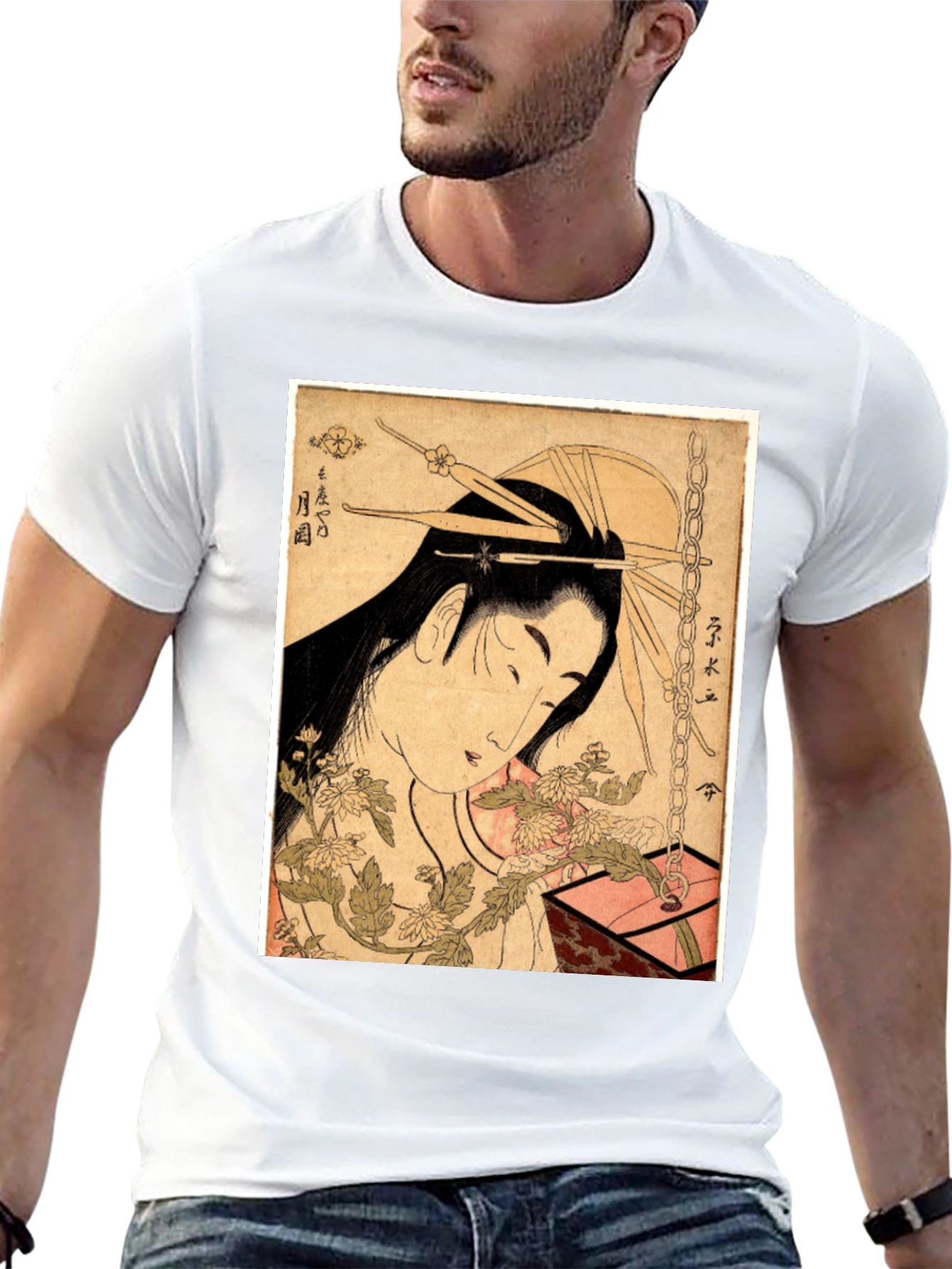 Ukiyo-e Art Black T-Shirt