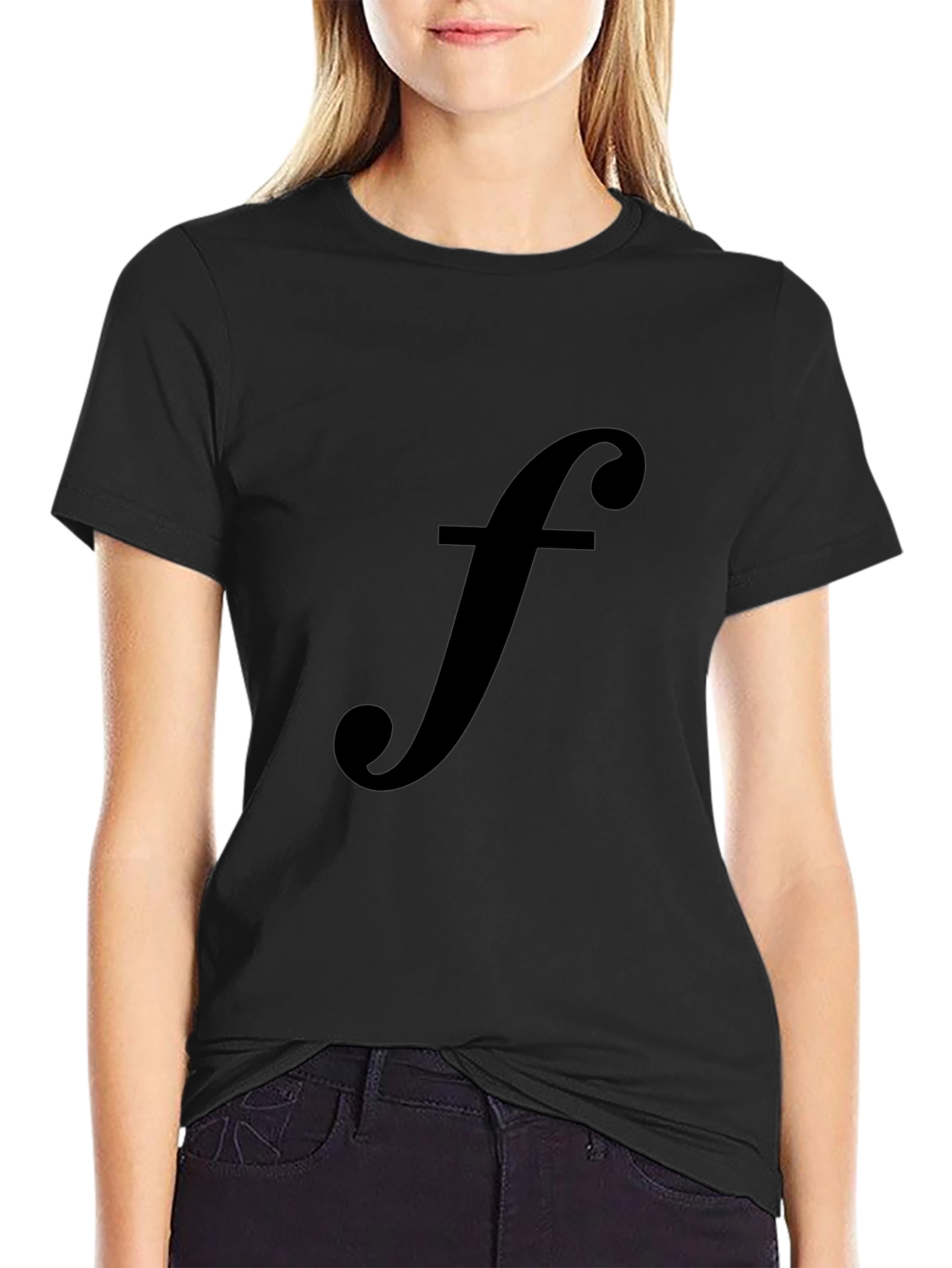 Black T-Shirt with Musical Note