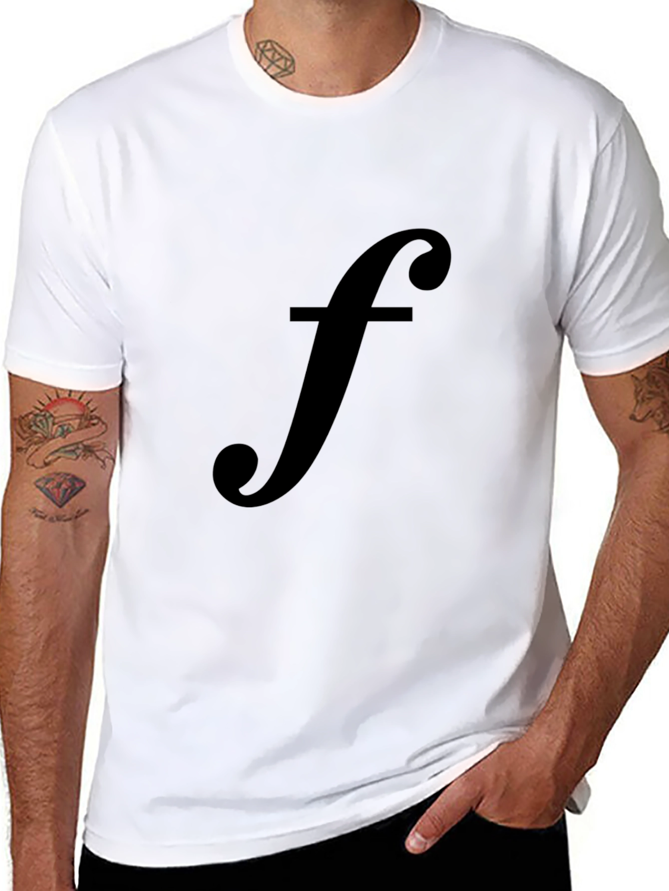 Black T-Shirt with Musical Note