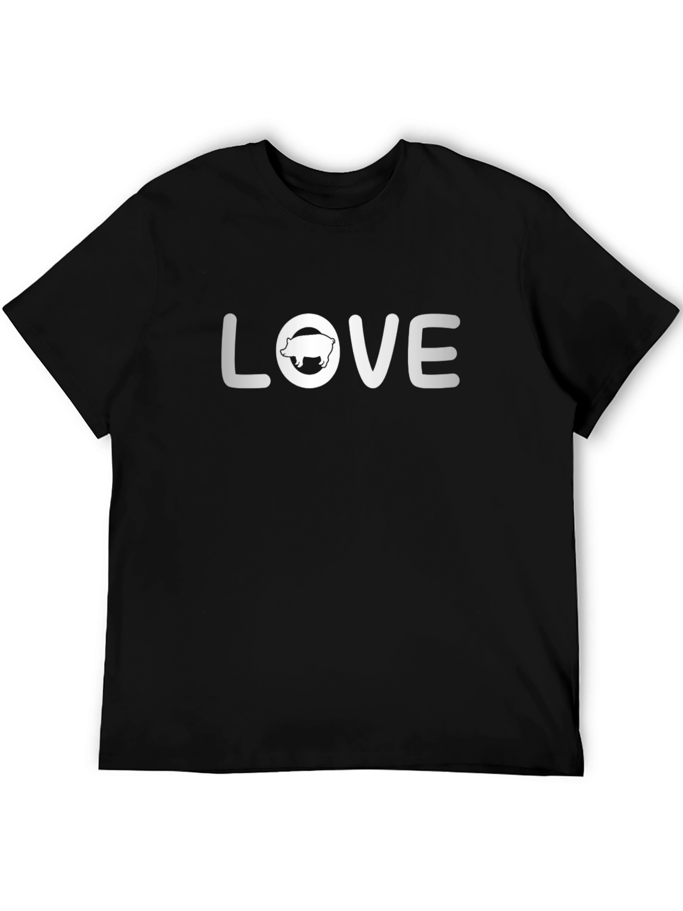 Love Hog Black T-Shirt - Unique Design