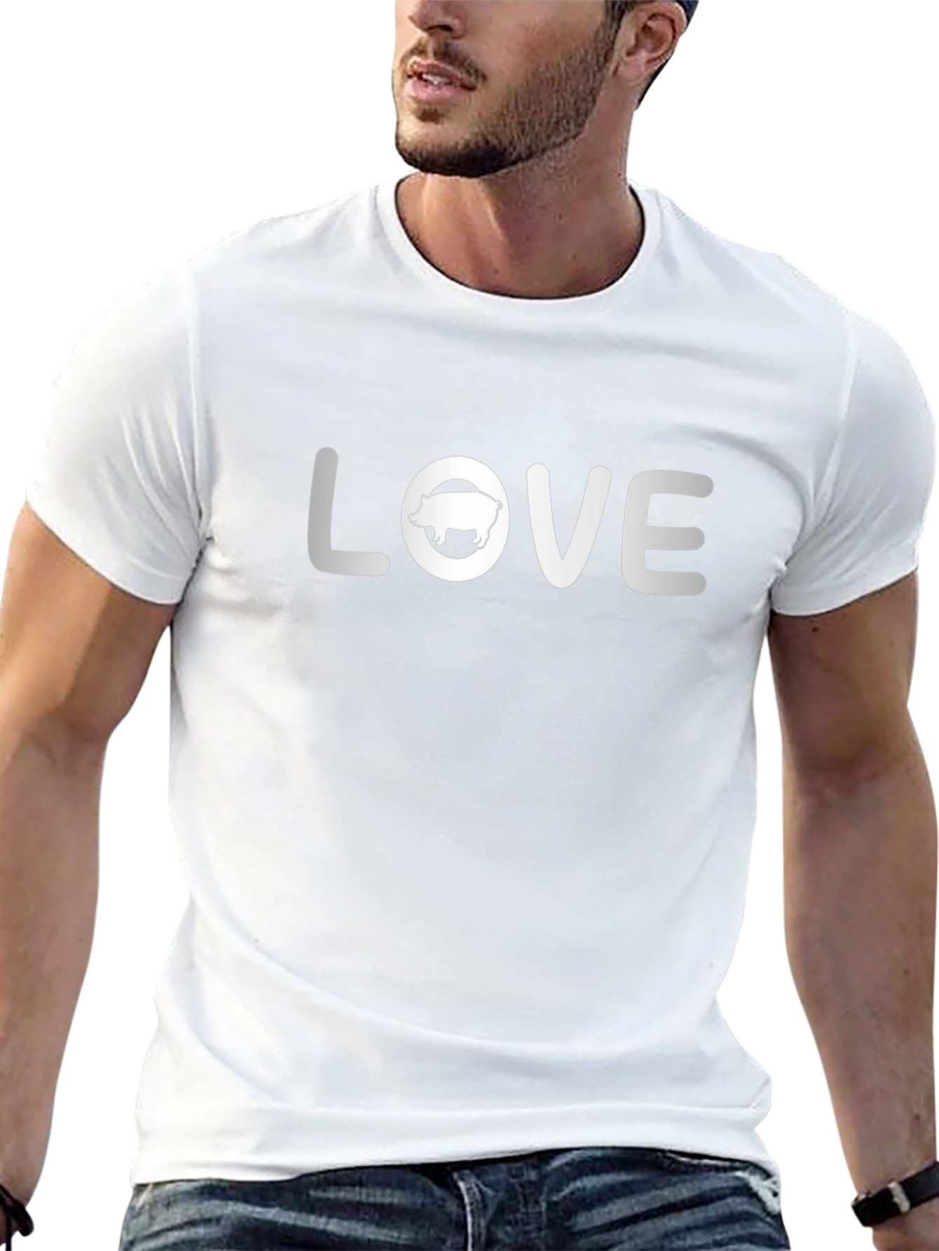 Love Hog Black T-Shirt - Unique Design