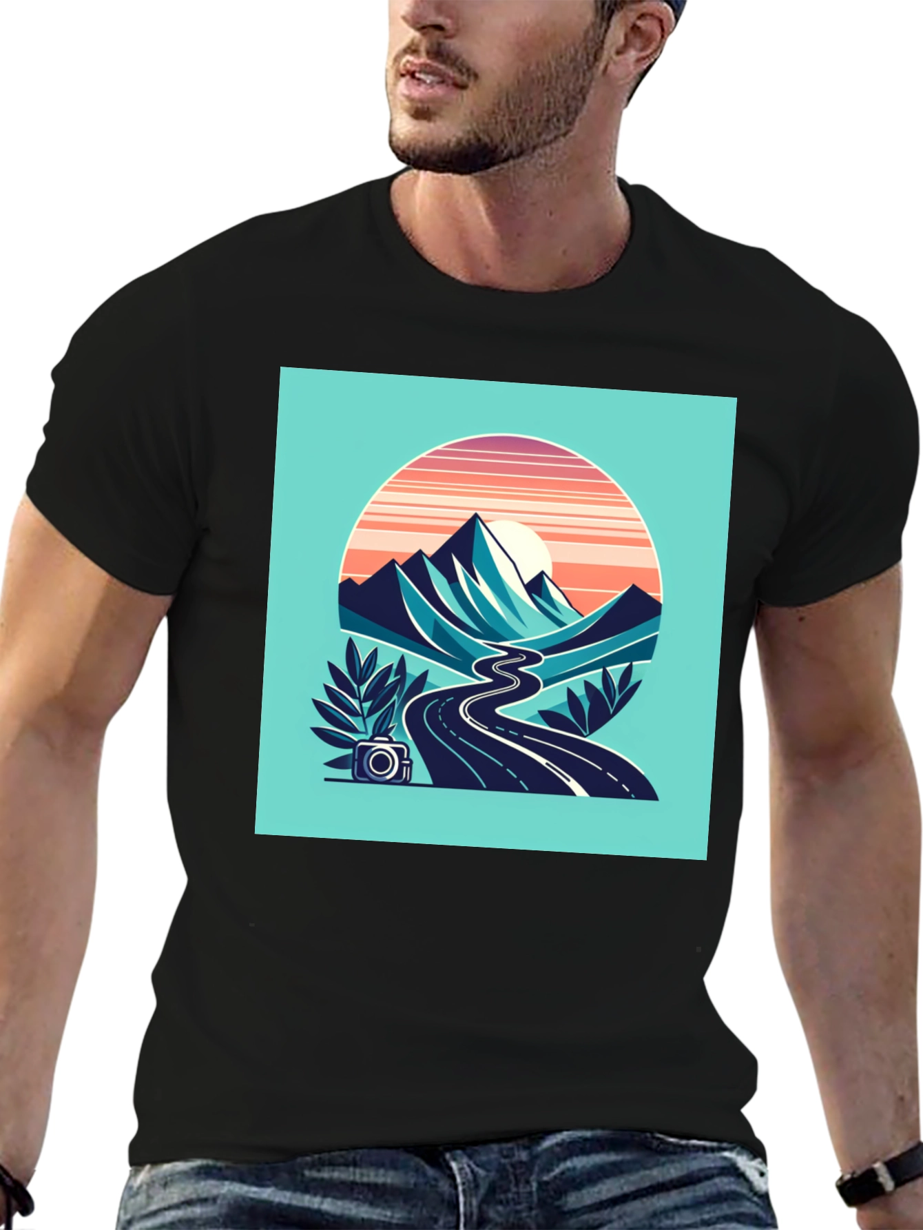 Retro Mountain Road Trip Graphic Tee