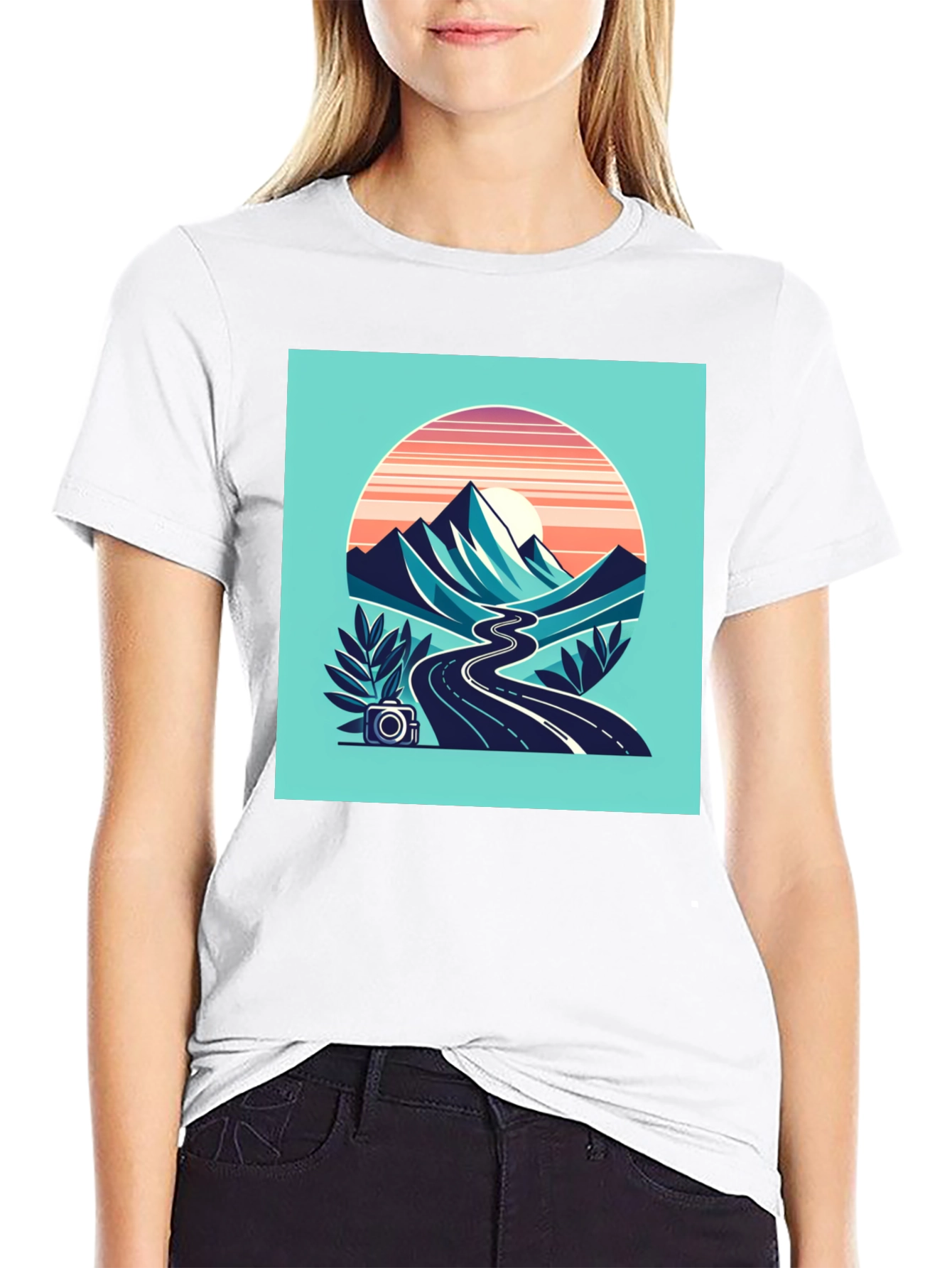 Retro Mountain Road Trip Graphic Tee
