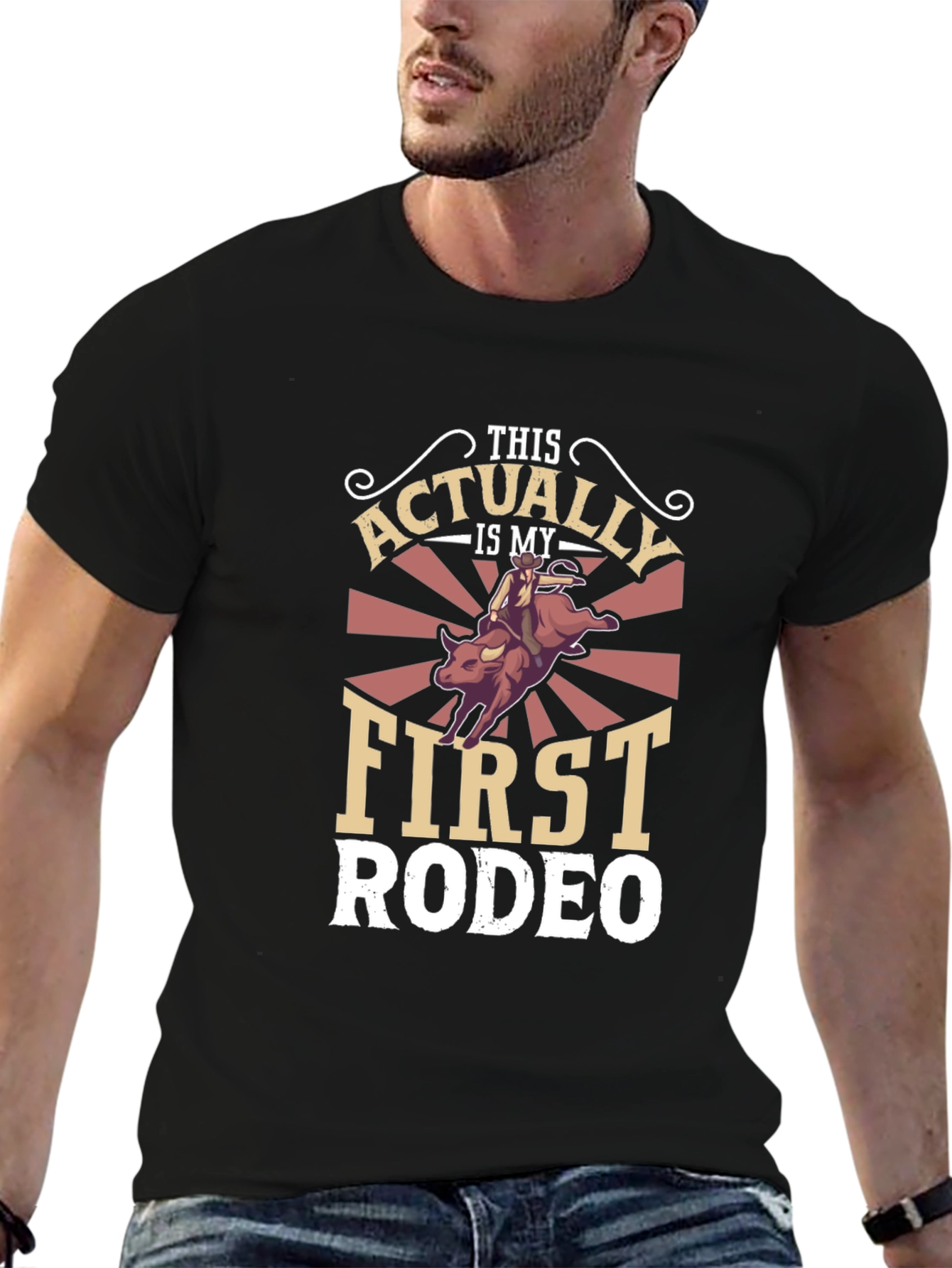 Funny First Rodeo Graphic Tee - Western Style