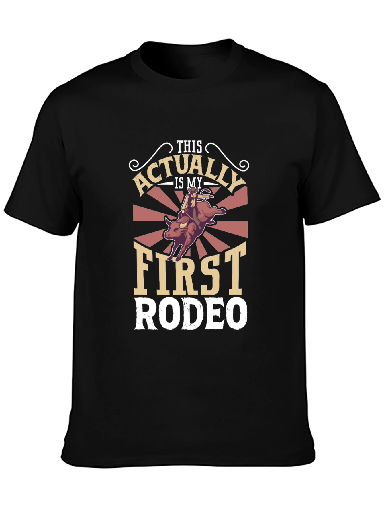 Funny First Rodeo Graphic Tee - Western Style
