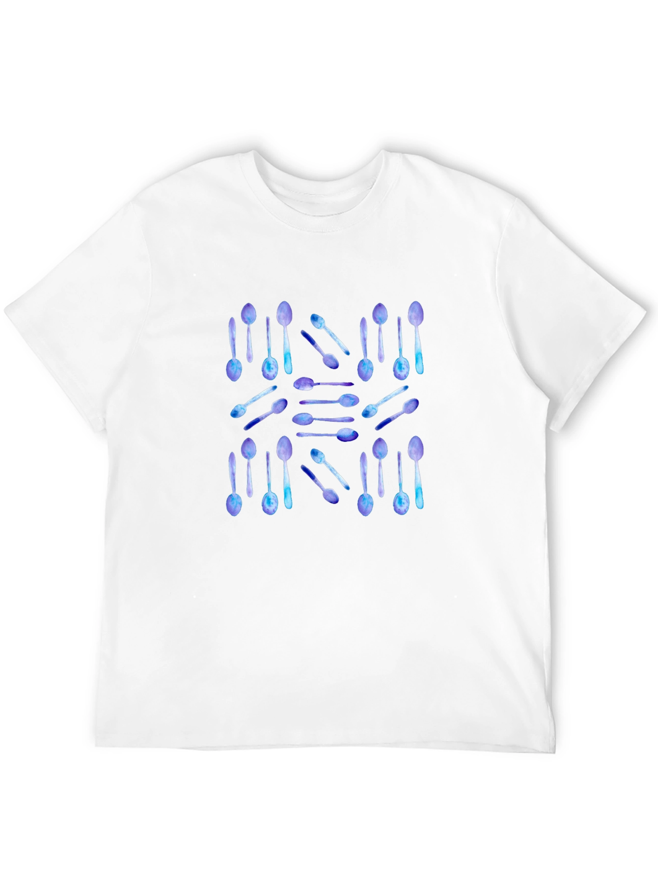 Spoon Pattern Black T-Shirt