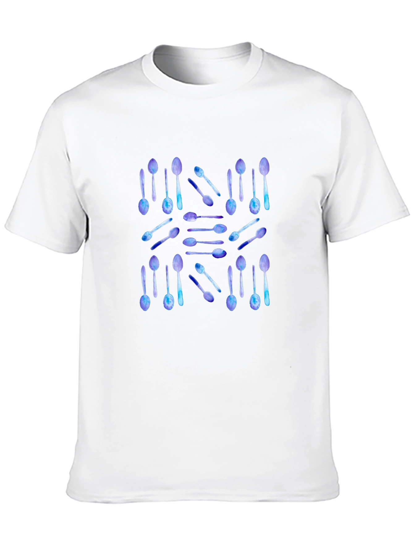 Spoon Pattern Black T-Shirt