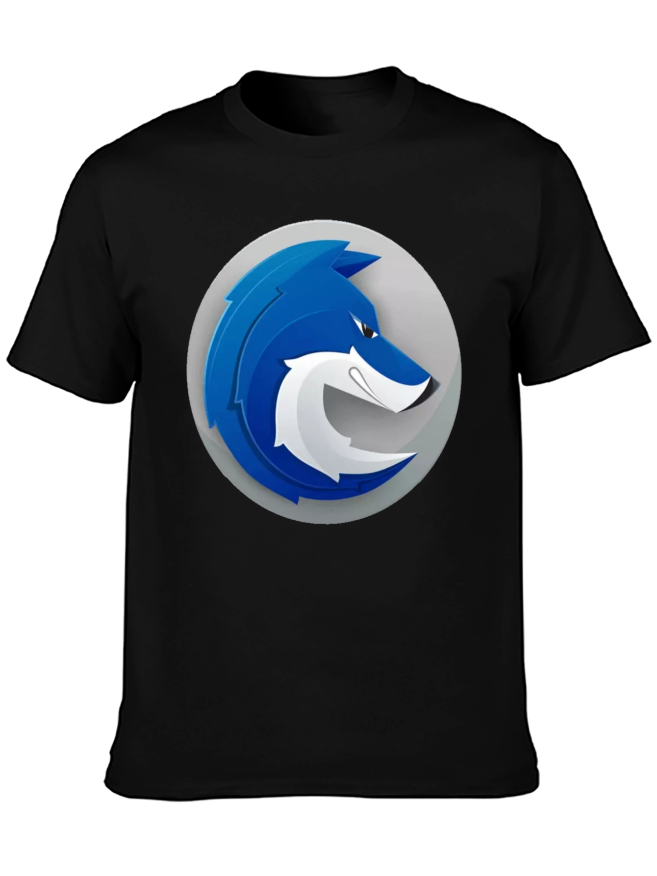Cool Blue Wolf Graphic T-Shirt