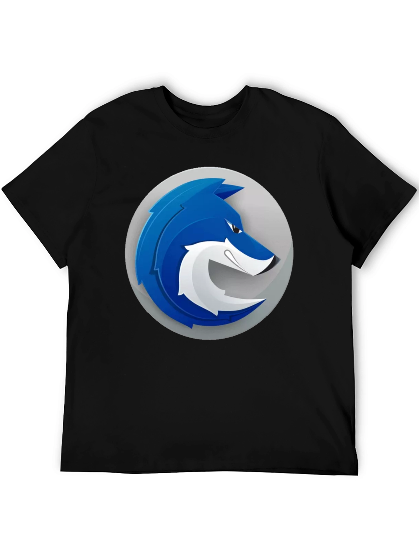 Cool Blue Wolf Graphic T-Shirt