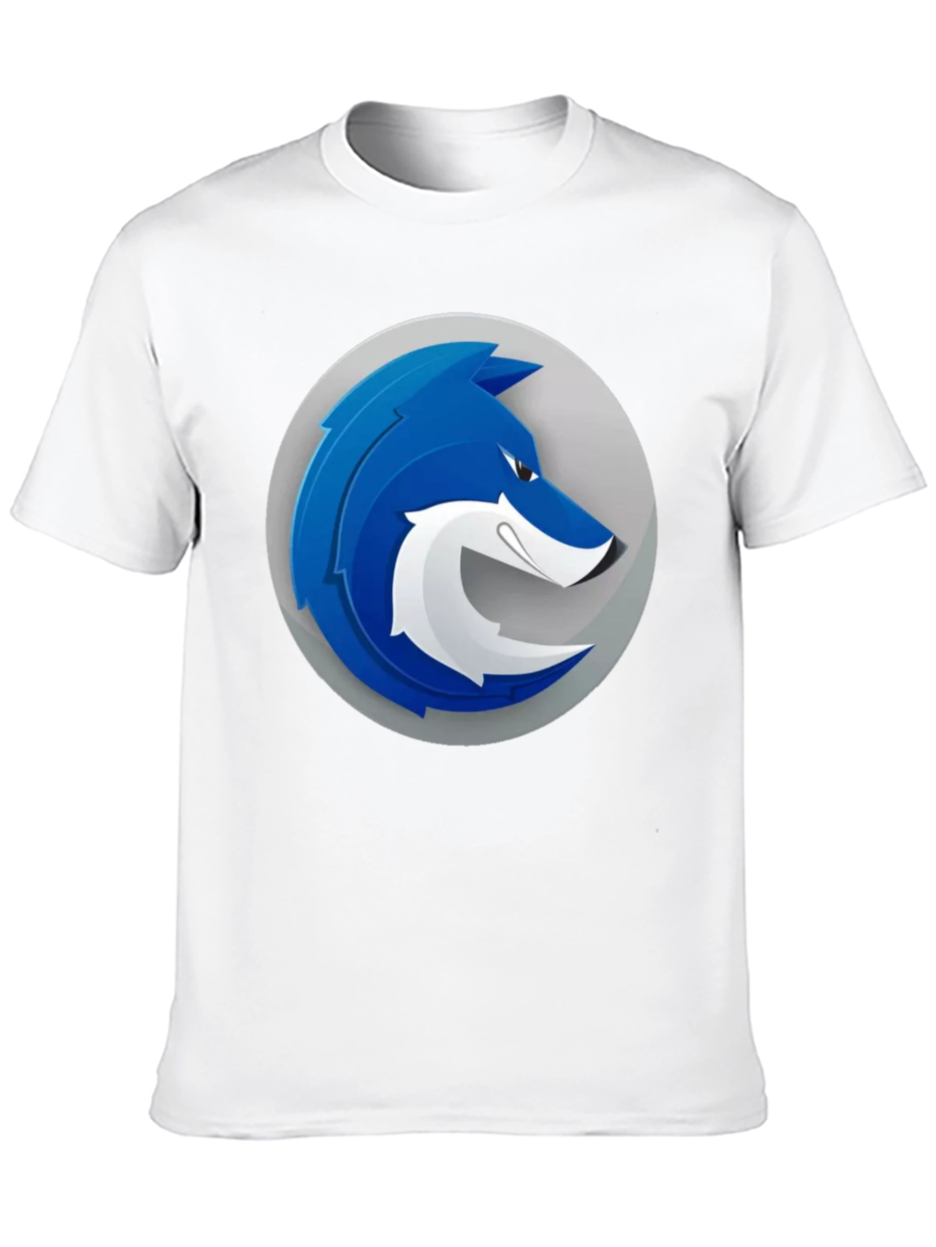 Cool Blue Wolf Graphic T-Shirt