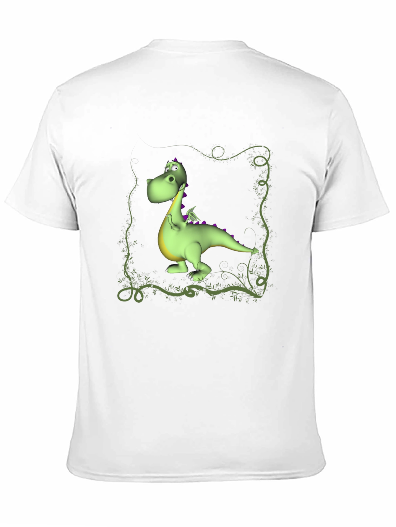 Cartoon Dragon Graphic Tee - Black T-Shirt