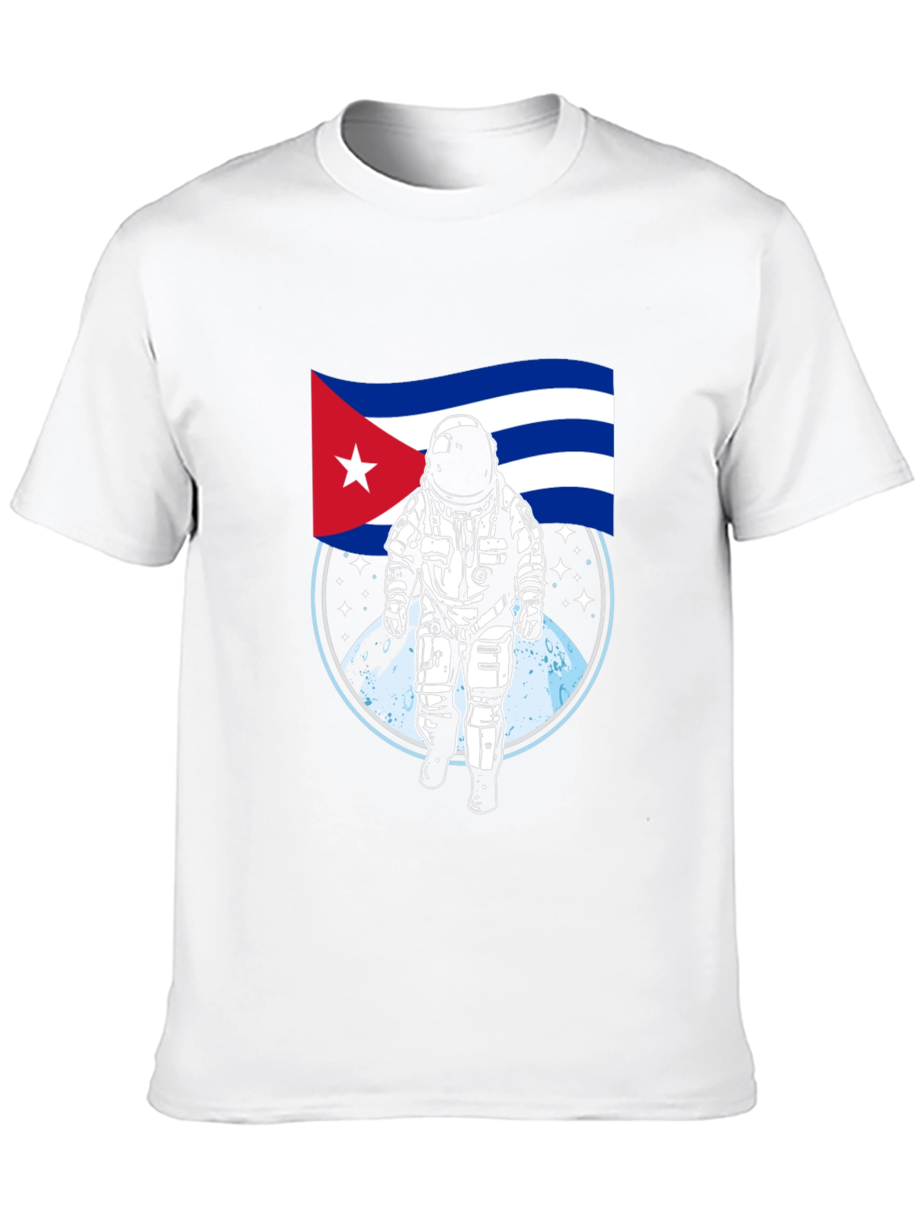 Cuban Astronaut Black T-Shirt