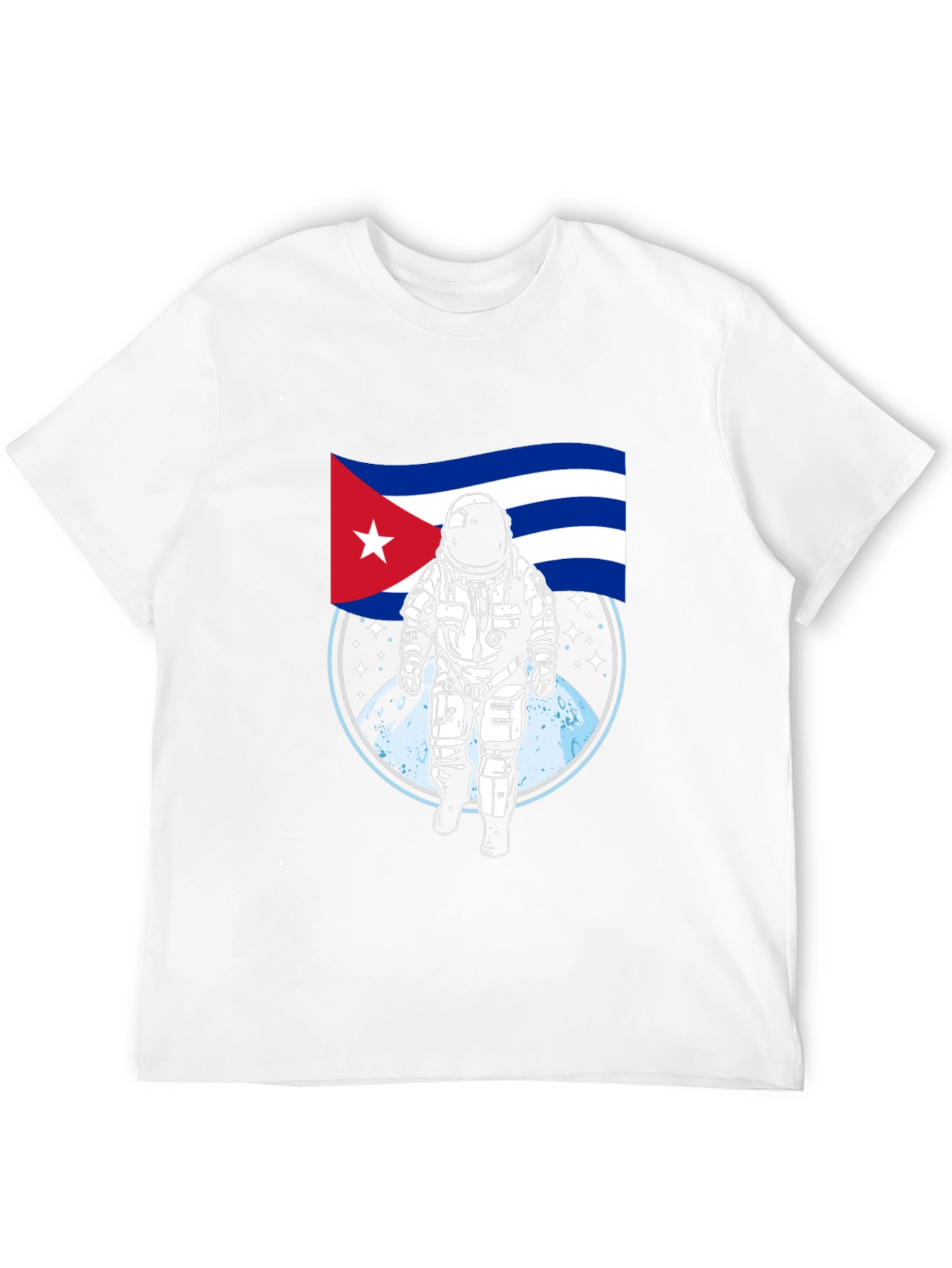 Cuban Astronaut Black T-Shirt