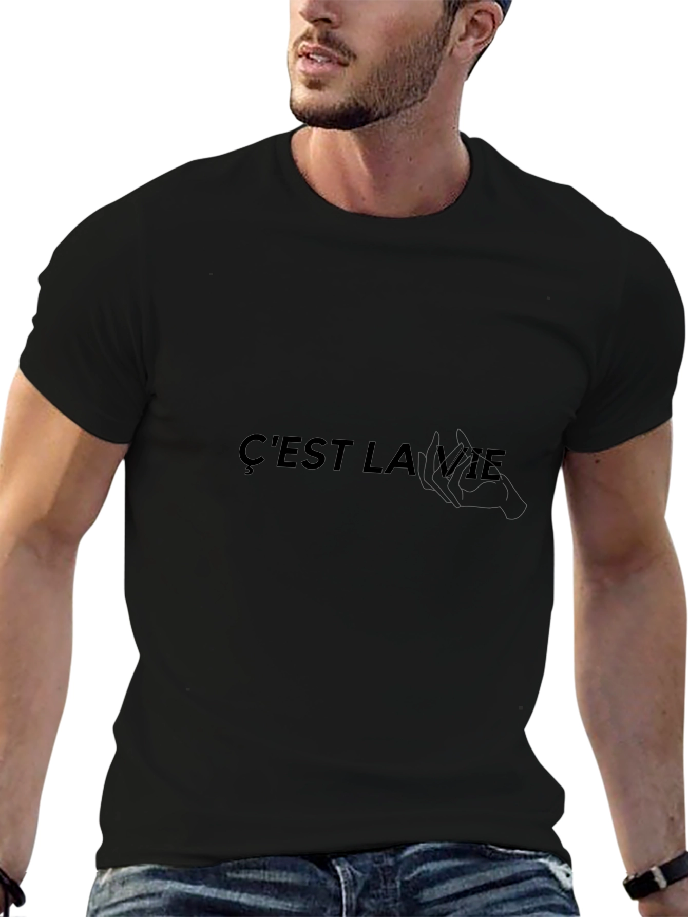Cest La Vie Black T-Shirt