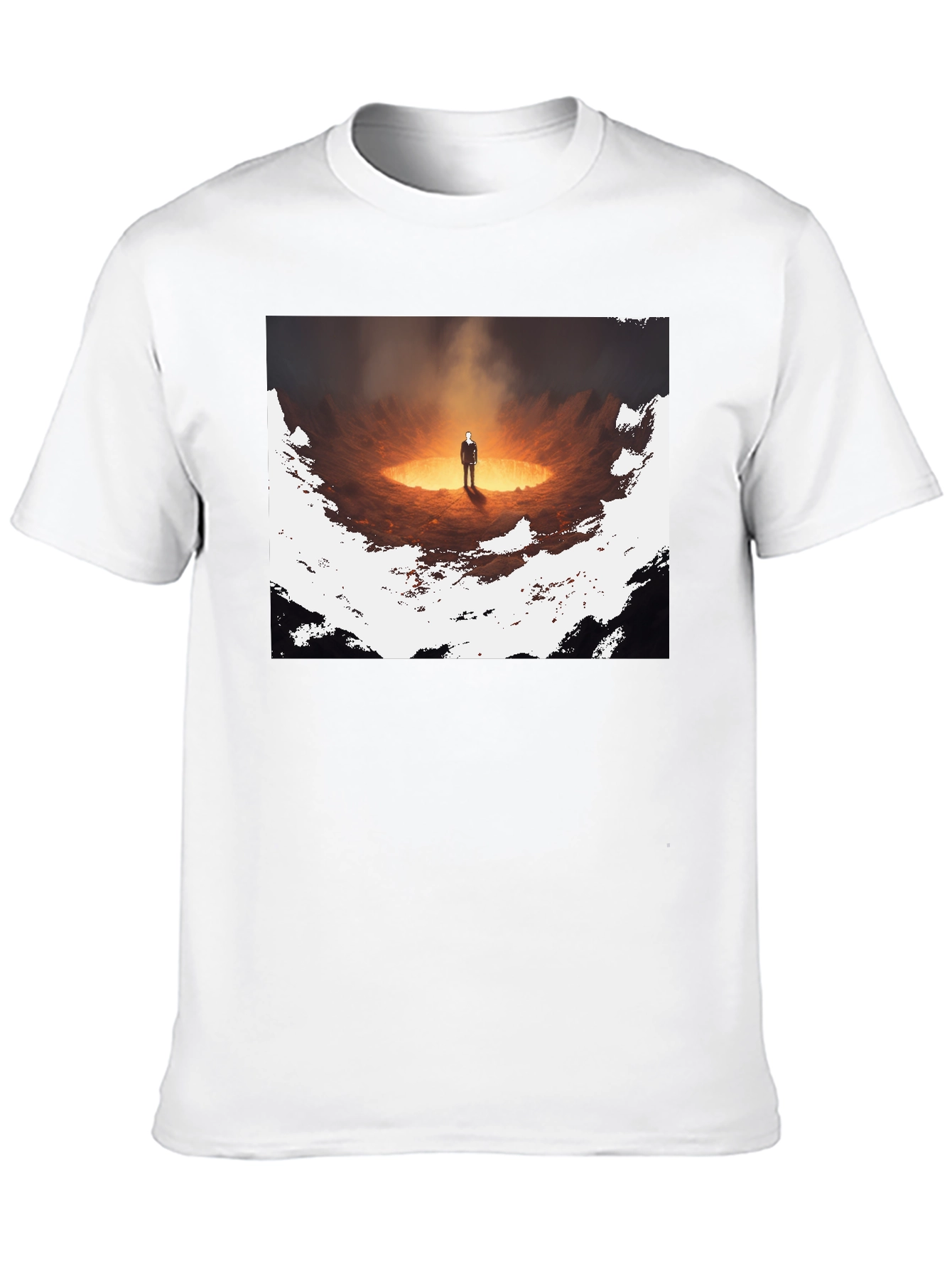 Inferno Man Graphic Tee - Stylish Black T-Shirt