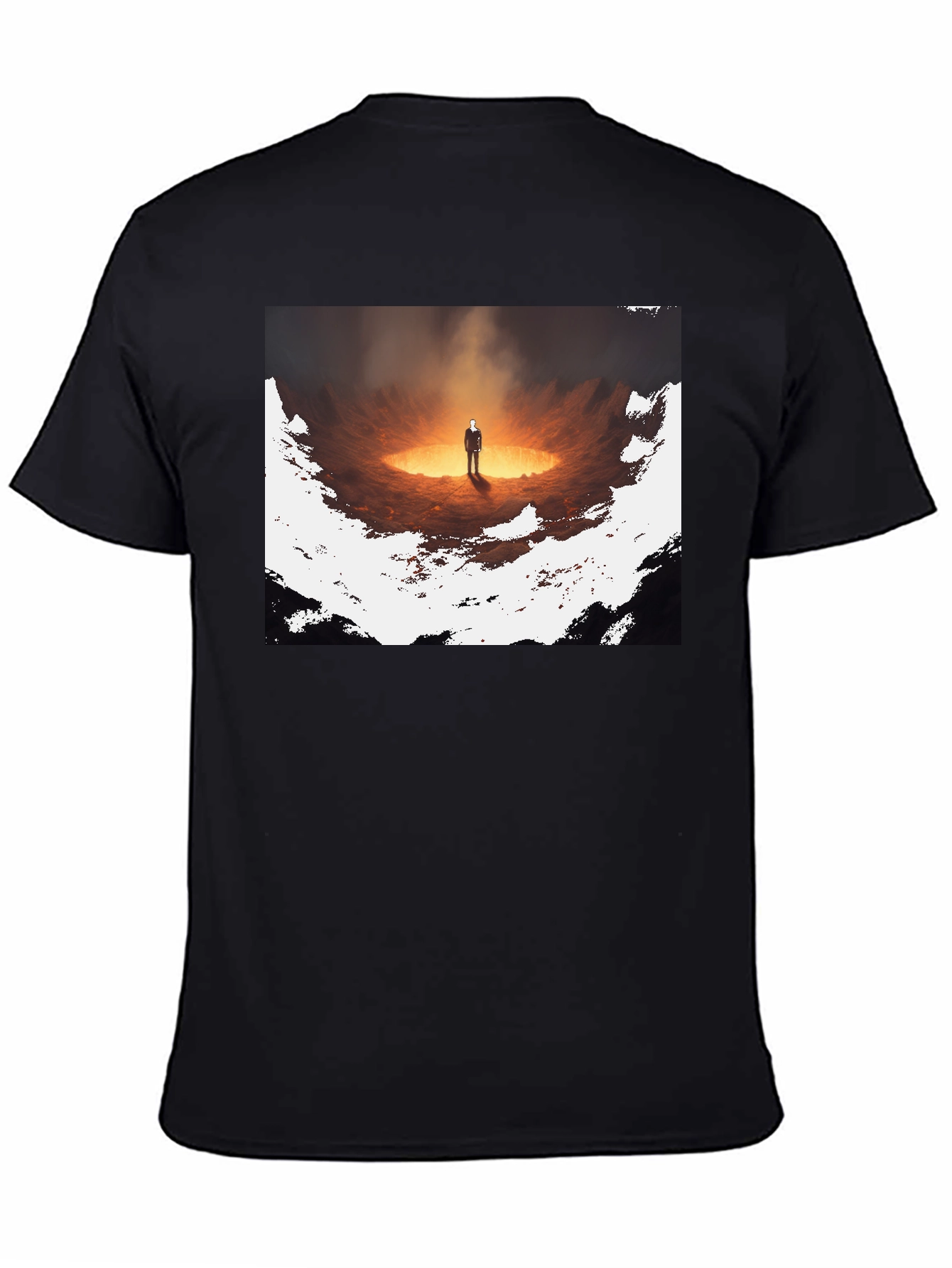 Inferno Man Graphic Tee - Stylish Black T-Shirt