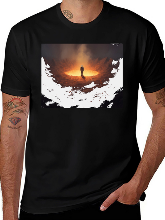 Inferno Man Graphic Tee - Stylish Black T-Shirt