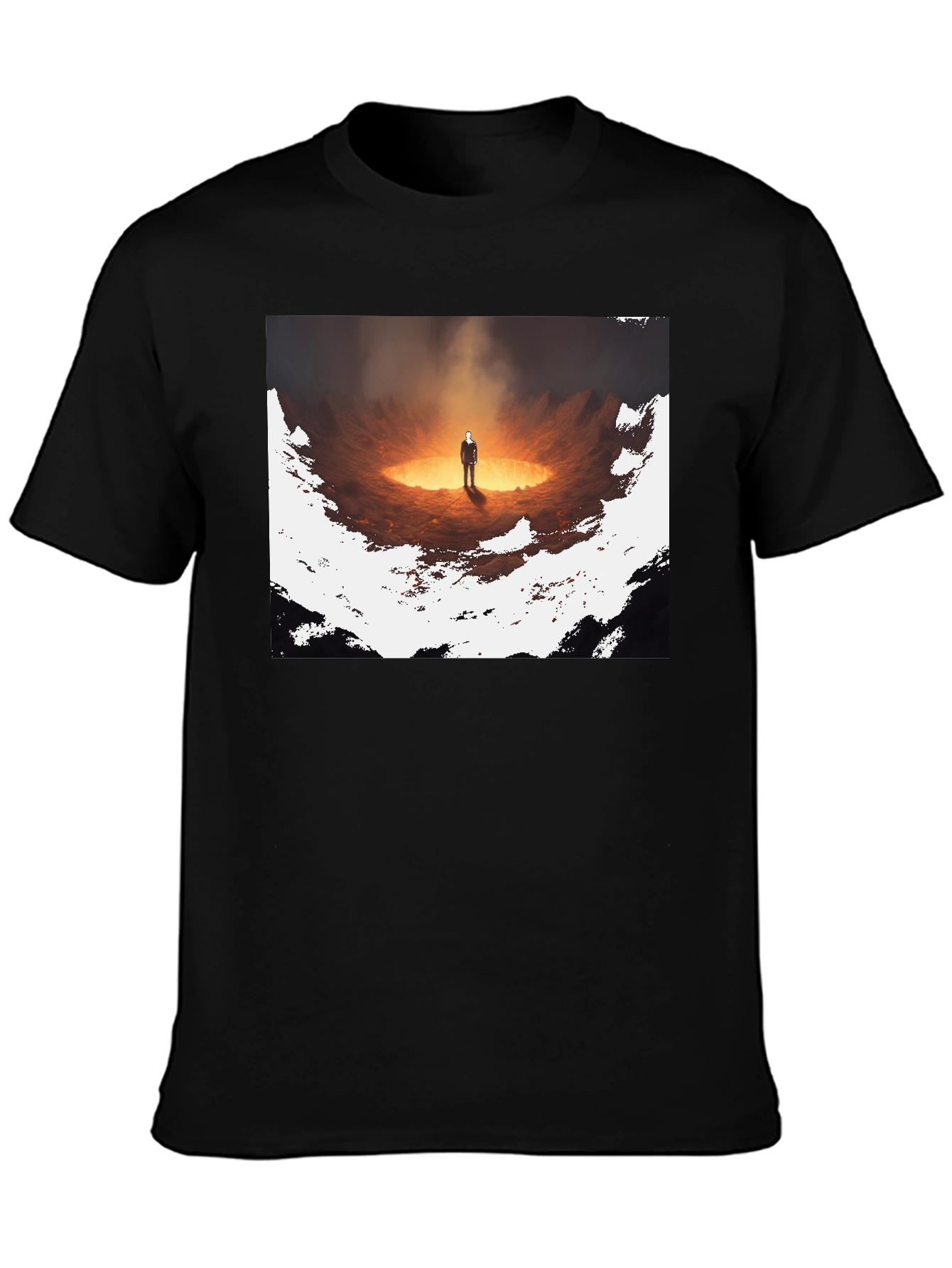 Inferno Man Graphic Tee - Stylish Black T-Shirt