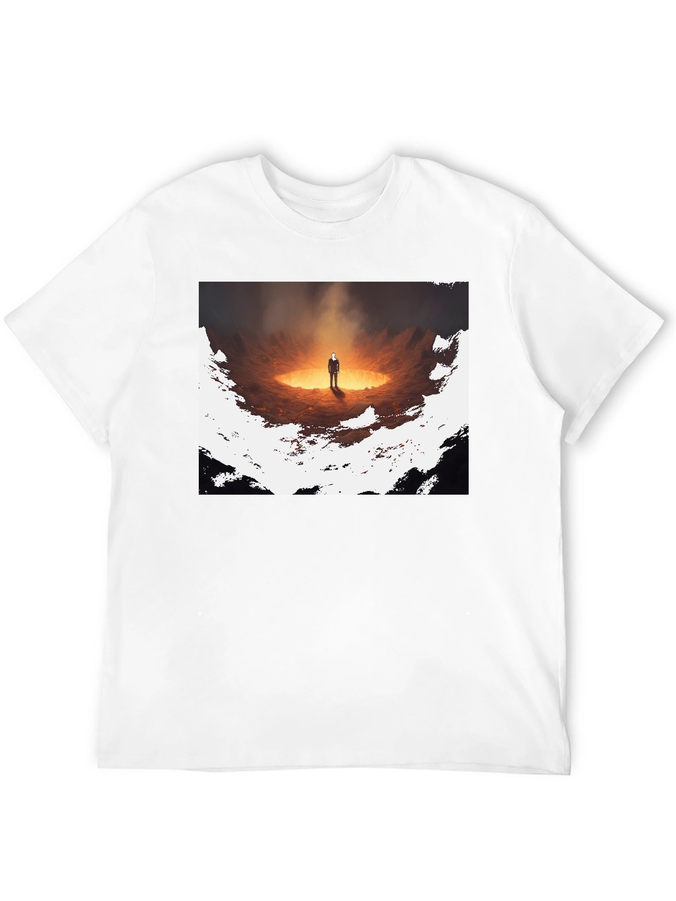 Inferno Man Graphic Tee - Stylish Black T-Shirt
