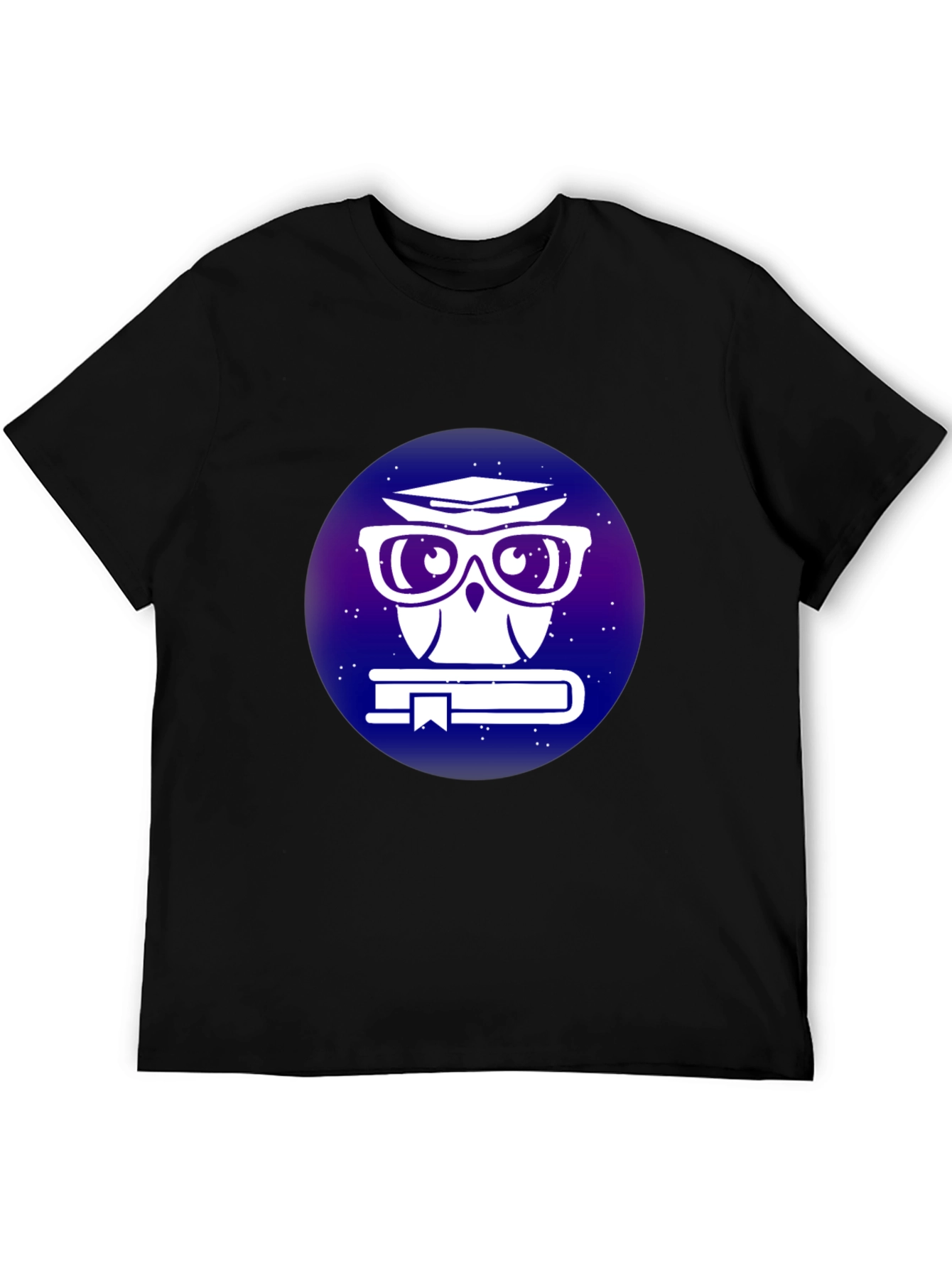 Smart Owl T-Shirt - Galaxy Book Design