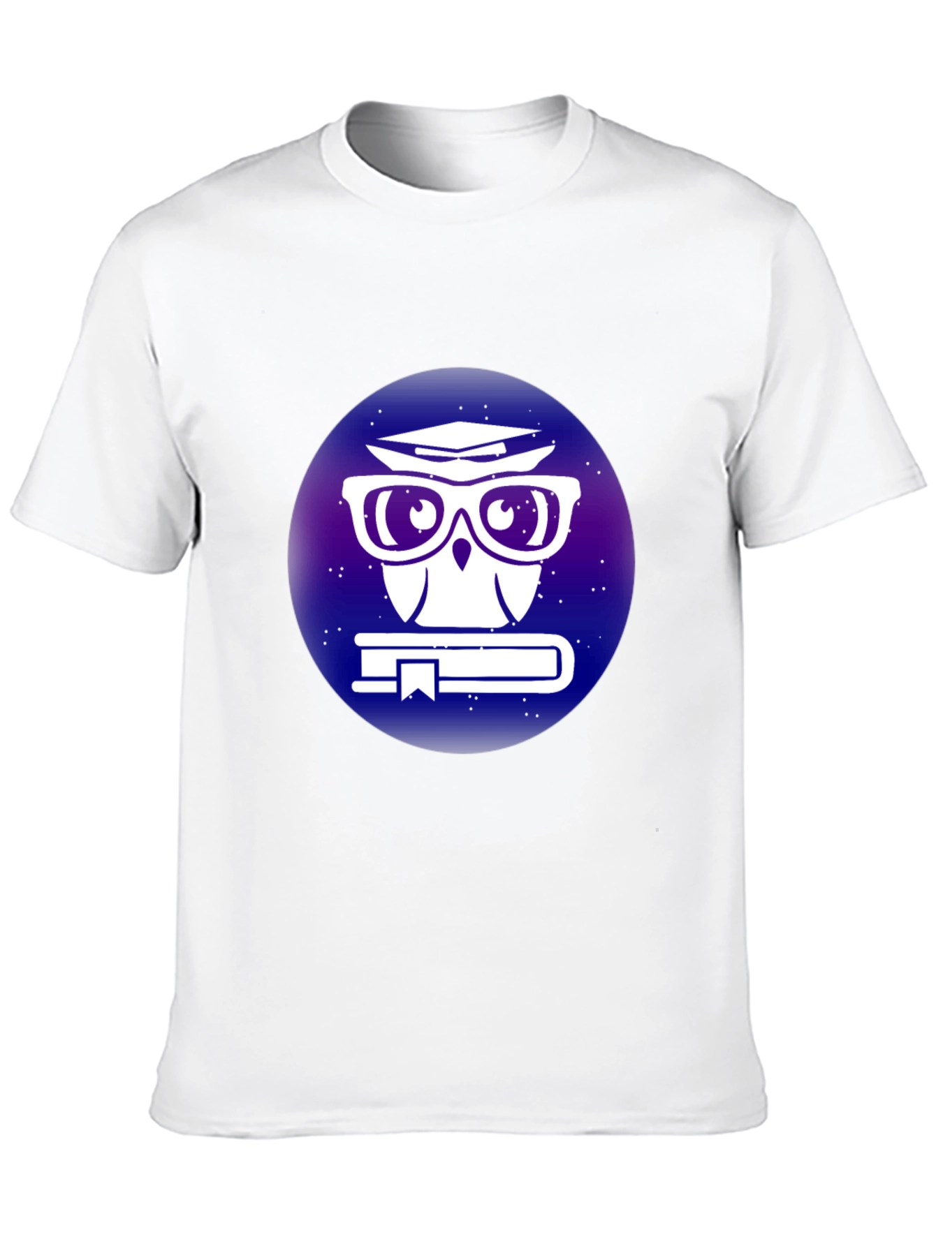 Smart Owl T-Shirt - Galaxy Book Design