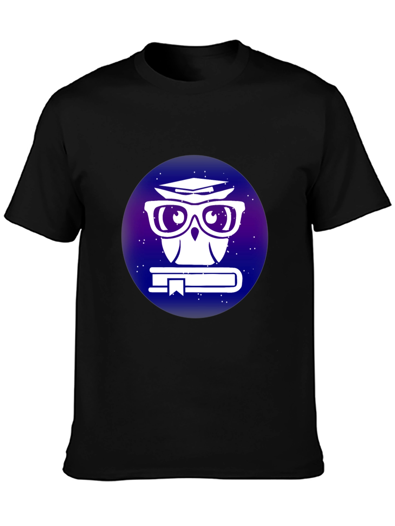 Smart Owl T-Shirt - Galaxy Book Design