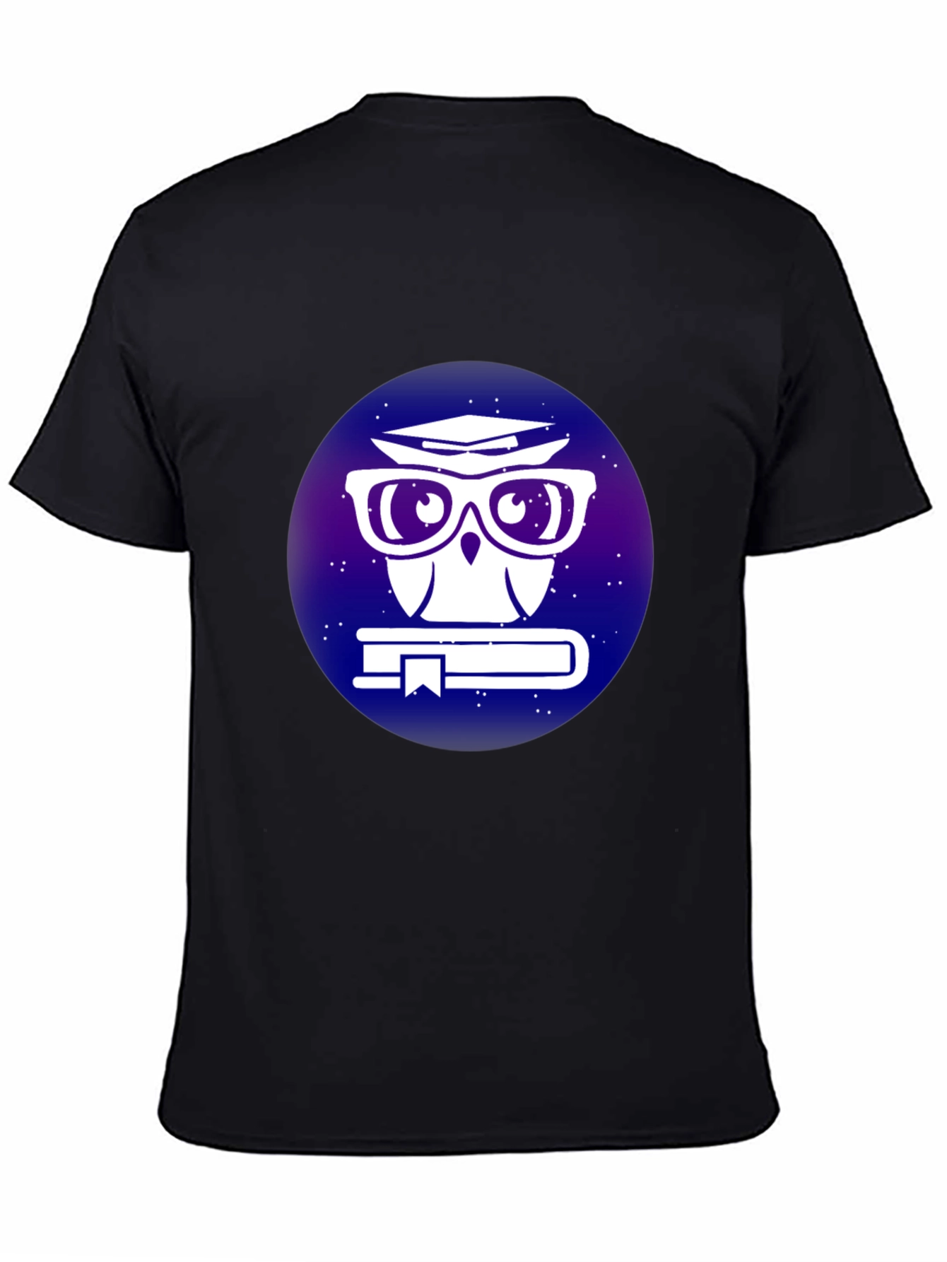 Smart Owl T-Shirt - Galaxy Book Design