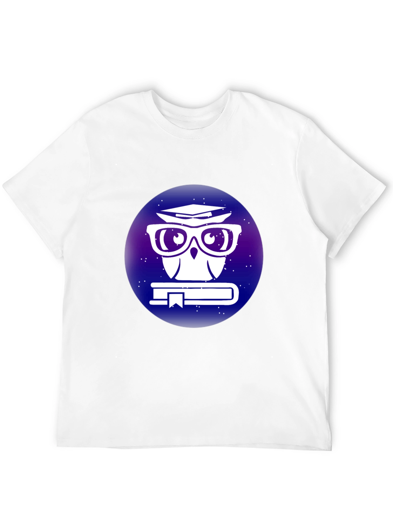 Smart Owl T-Shirt - Galaxy Book Design