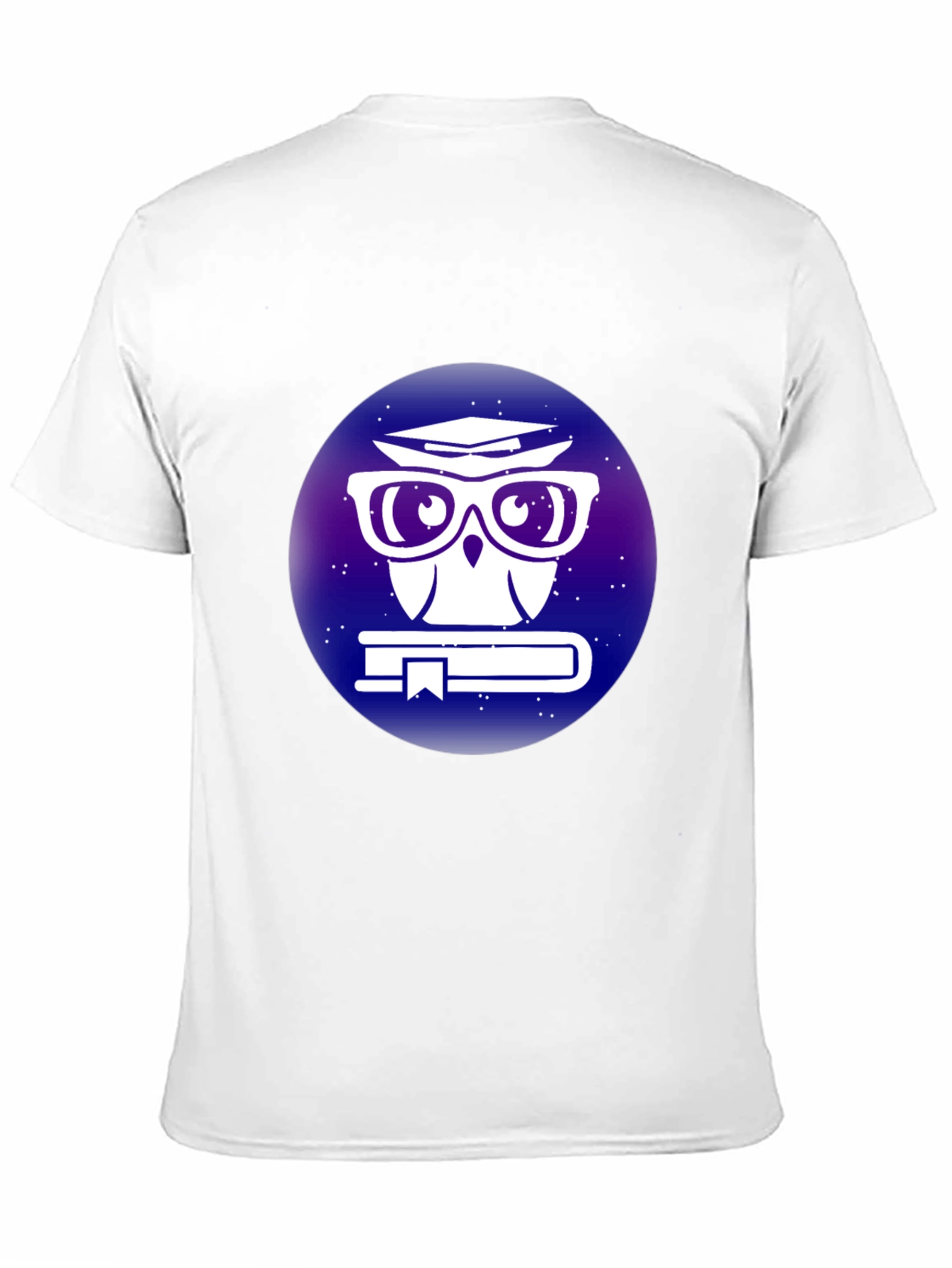 Smart Owl T-Shirt - Galaxy Book Design