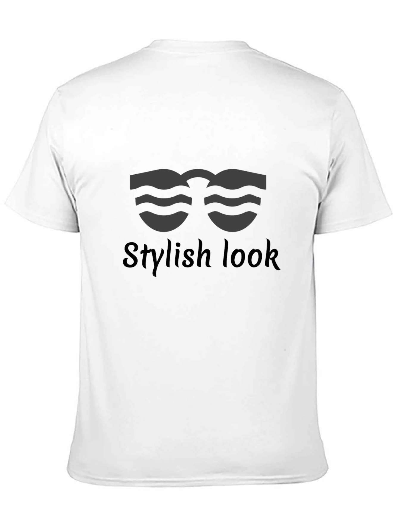 Stylish Look Graphic Tee - Mens Black T-Shirt