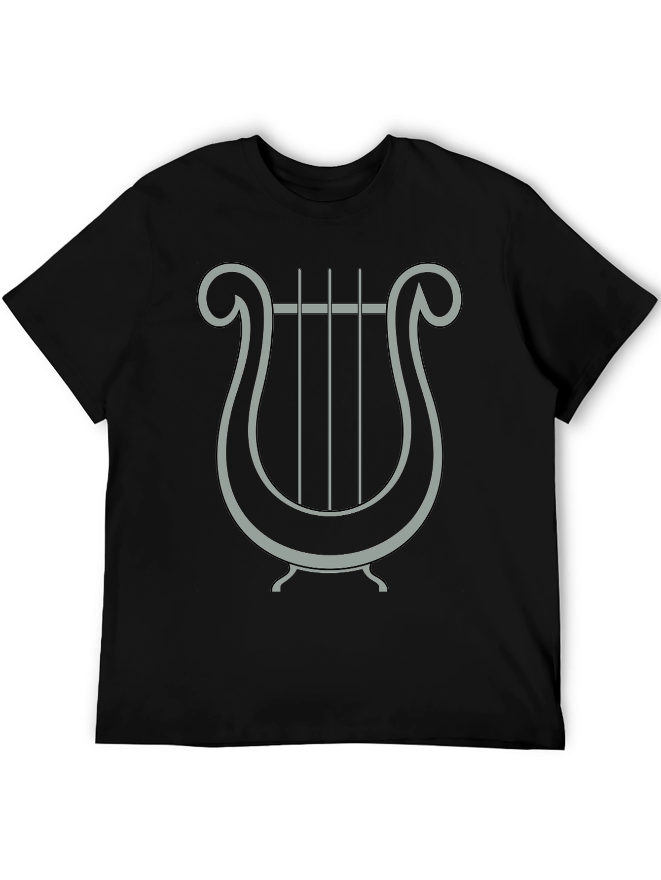 Lyre Graphic Tee - Classic Design Black T-Shirt