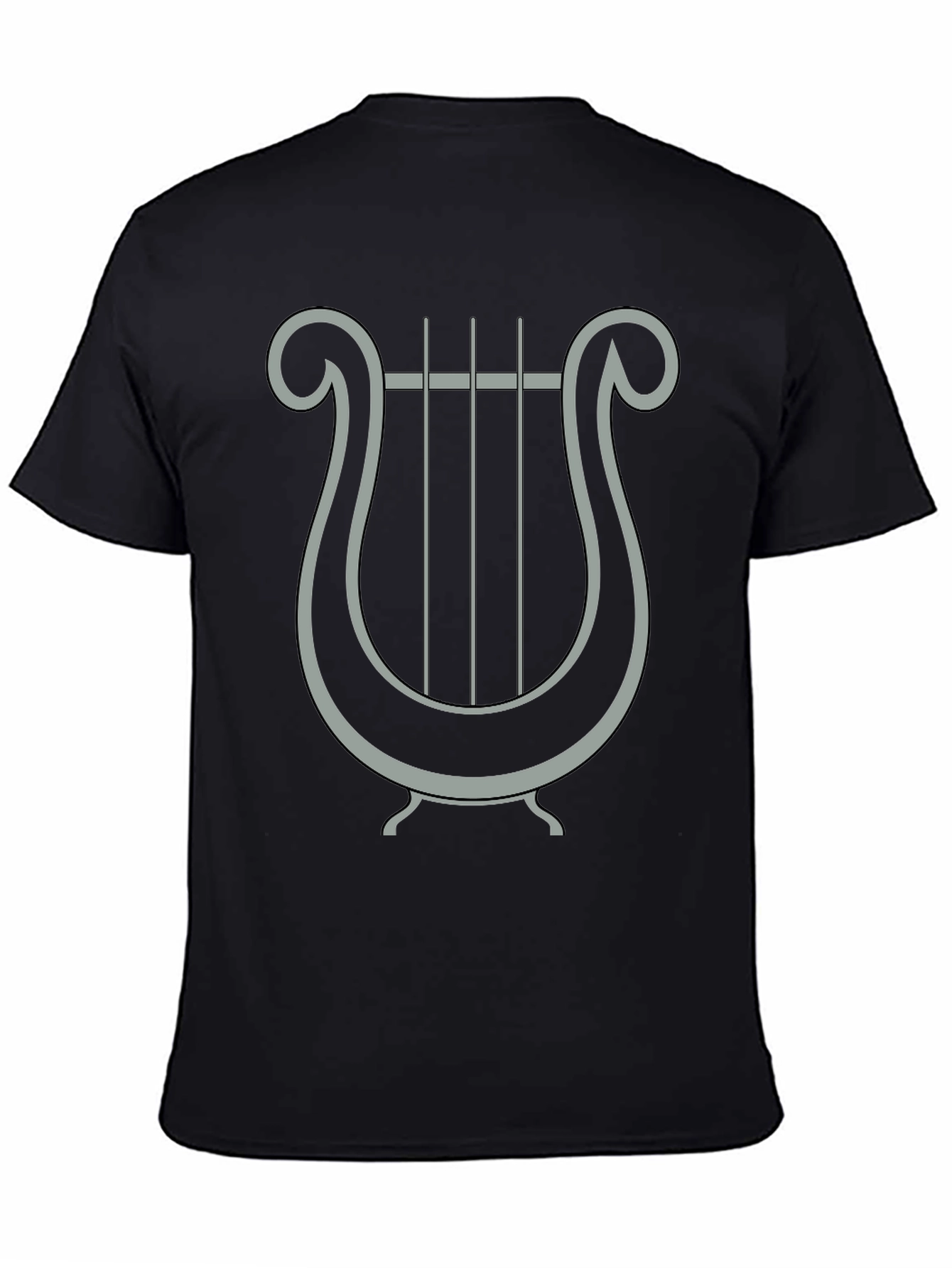 Lyre Graphic Tee - Classic Design Black T-Shirt
