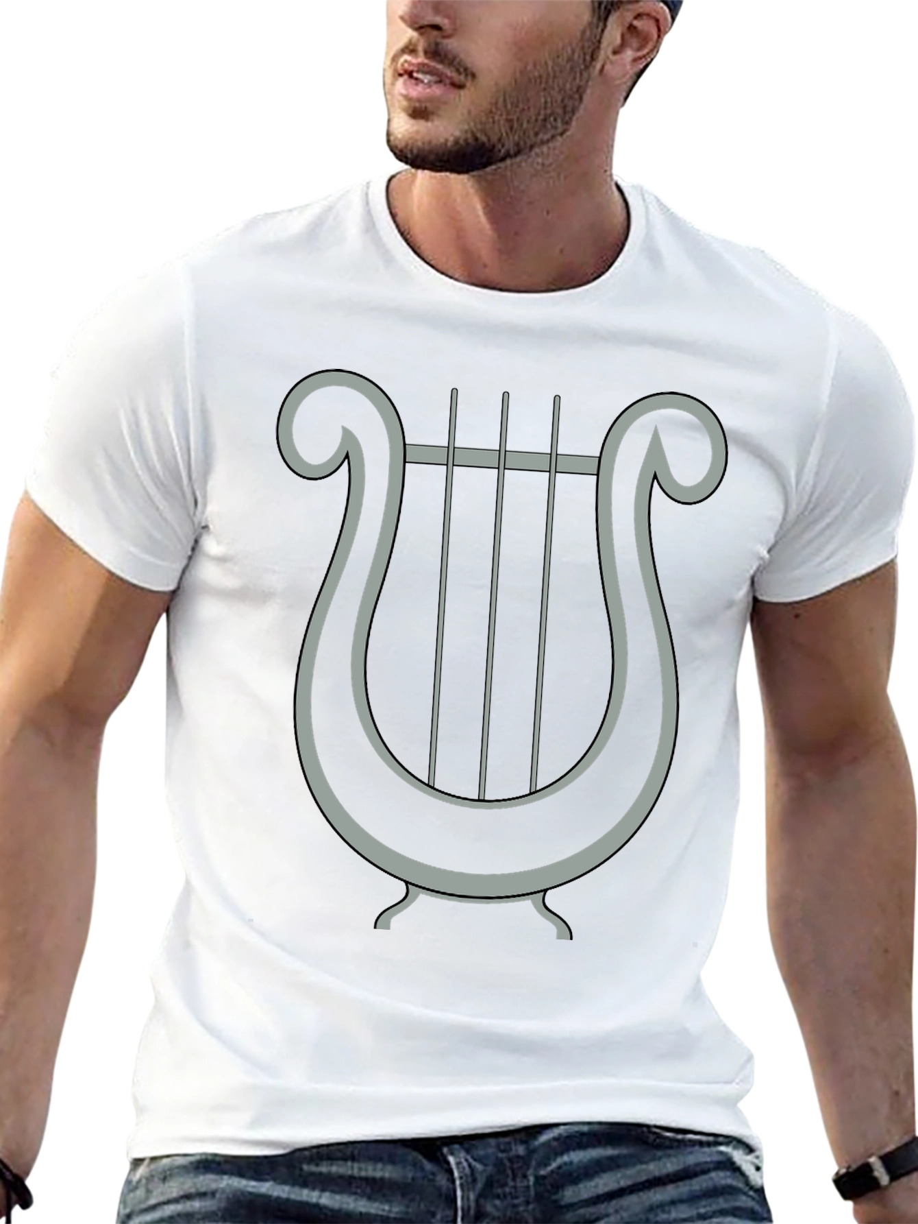 Lyre Graphic Tee - Classic Design Black T-Shirt