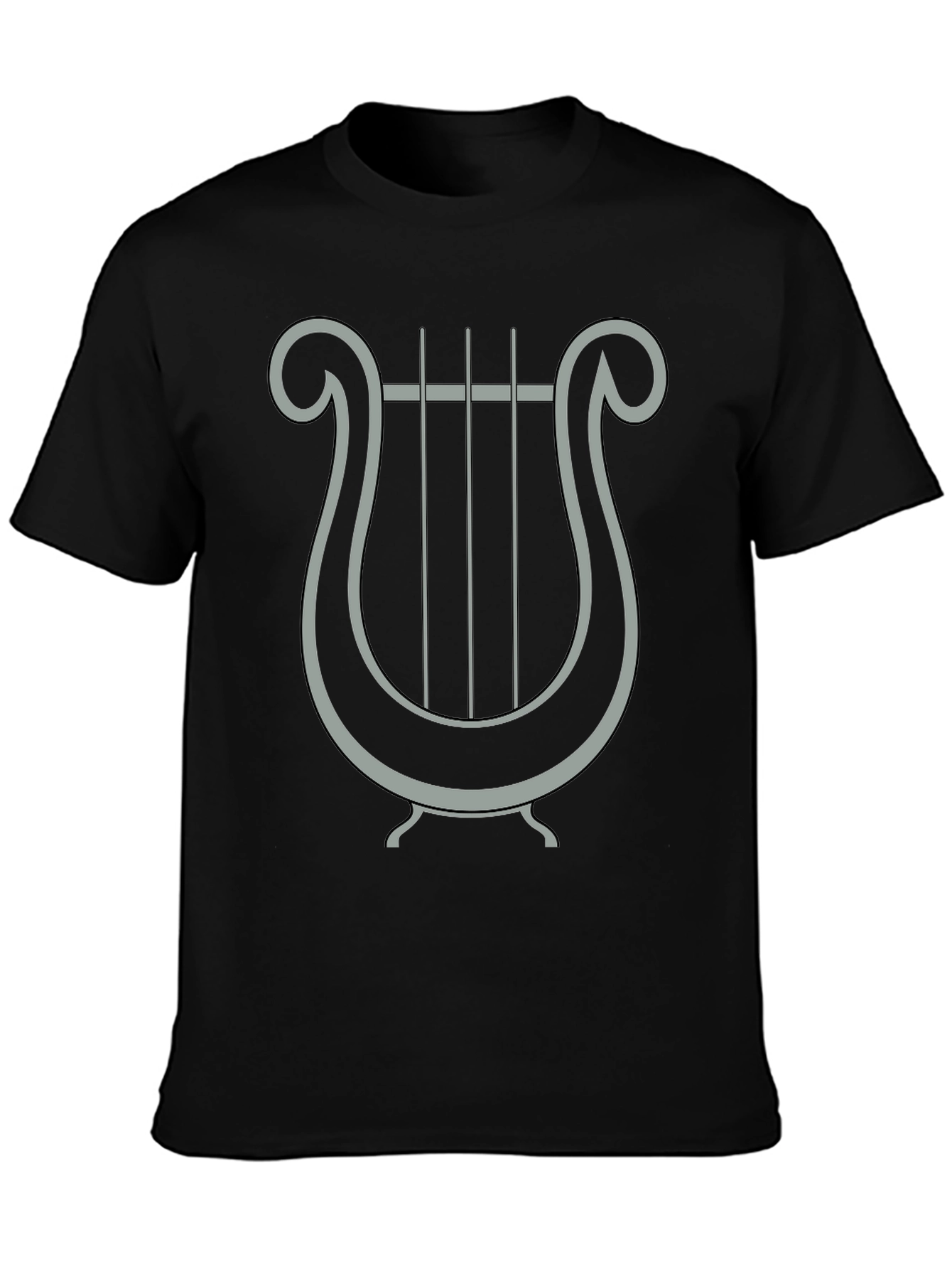 Lyre Graphic Tee - Classic Design Black T-Shirt