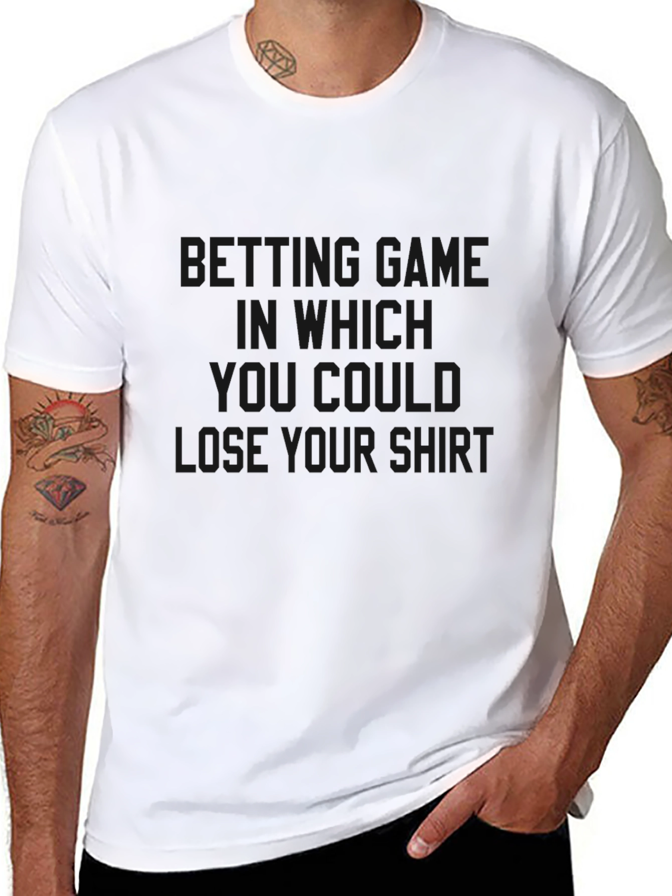 Lose Your Shirt Graphic Tee - Black Casual T-Shirt