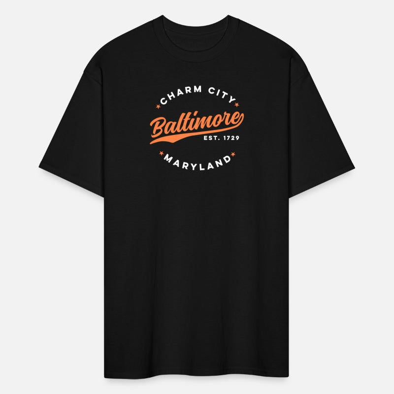 Baltimore Charm City Maryland Red White Text