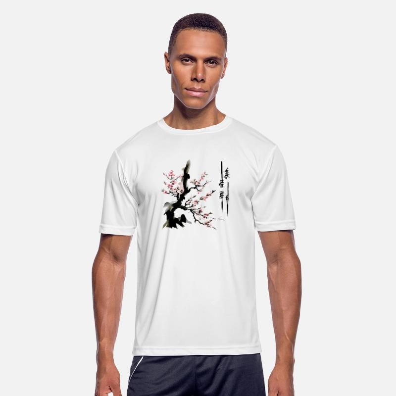 Bamboo Sakura blossoms with Japanese ink