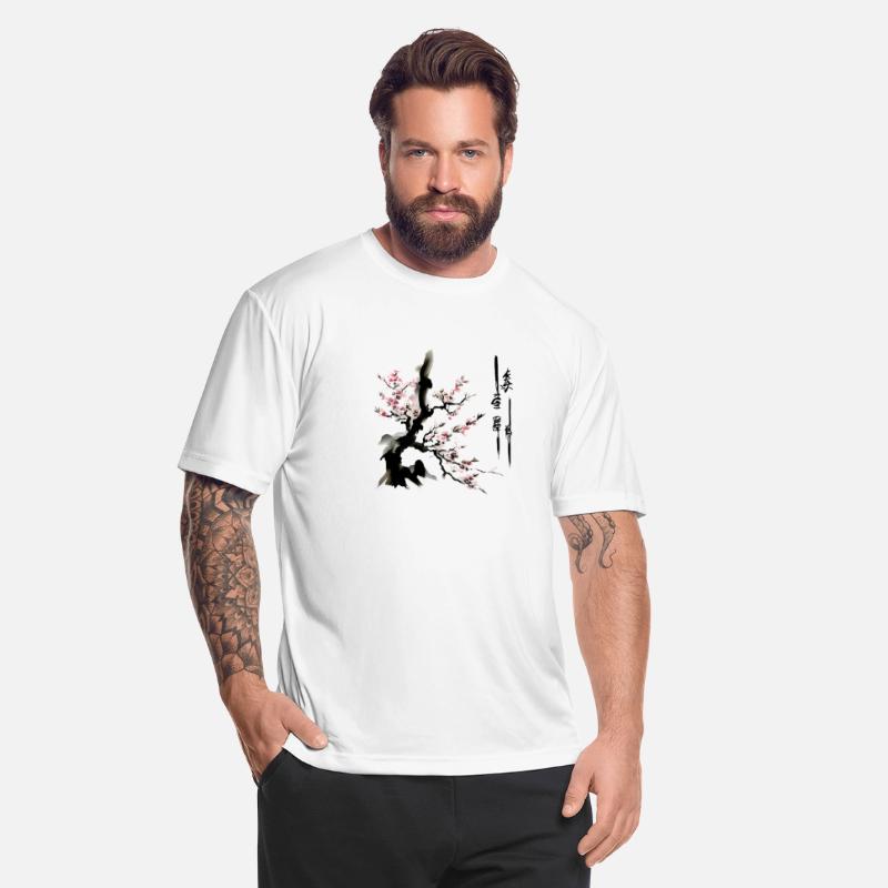 Bamboo Sakura blossoms with Japanese ink