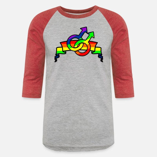 Banner in rainbow colors and gay logo