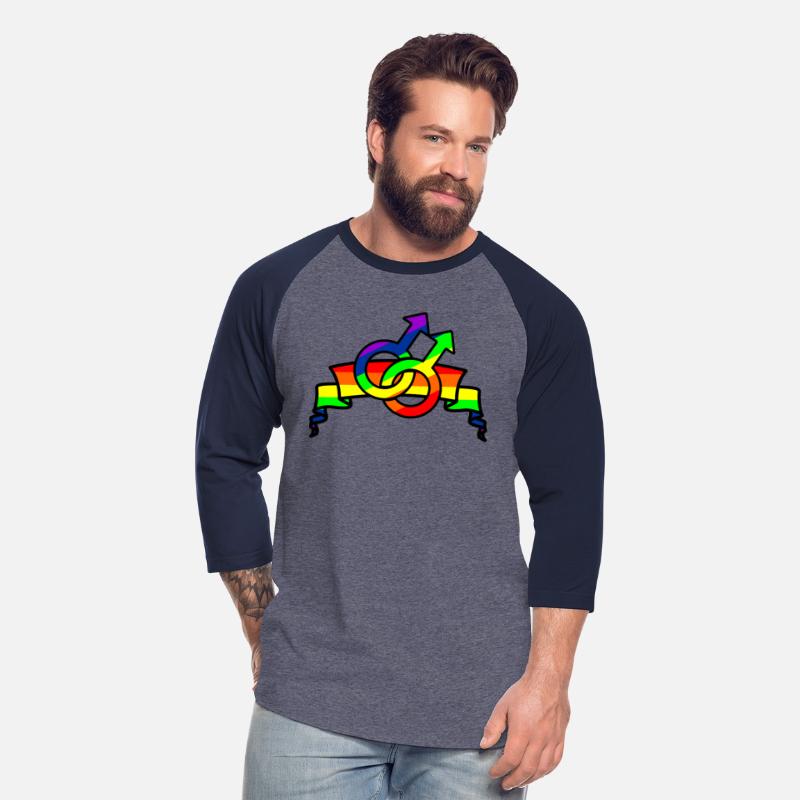 Banner in rainbow colors and gay logo