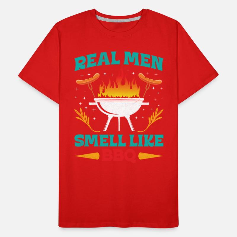 Barbecue REAL MEN SMELL LIKE BARBECUE BBQ Funny