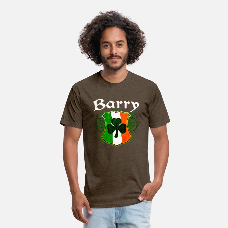 Barry Irish Surname Ireland Flag Shield Shamrock