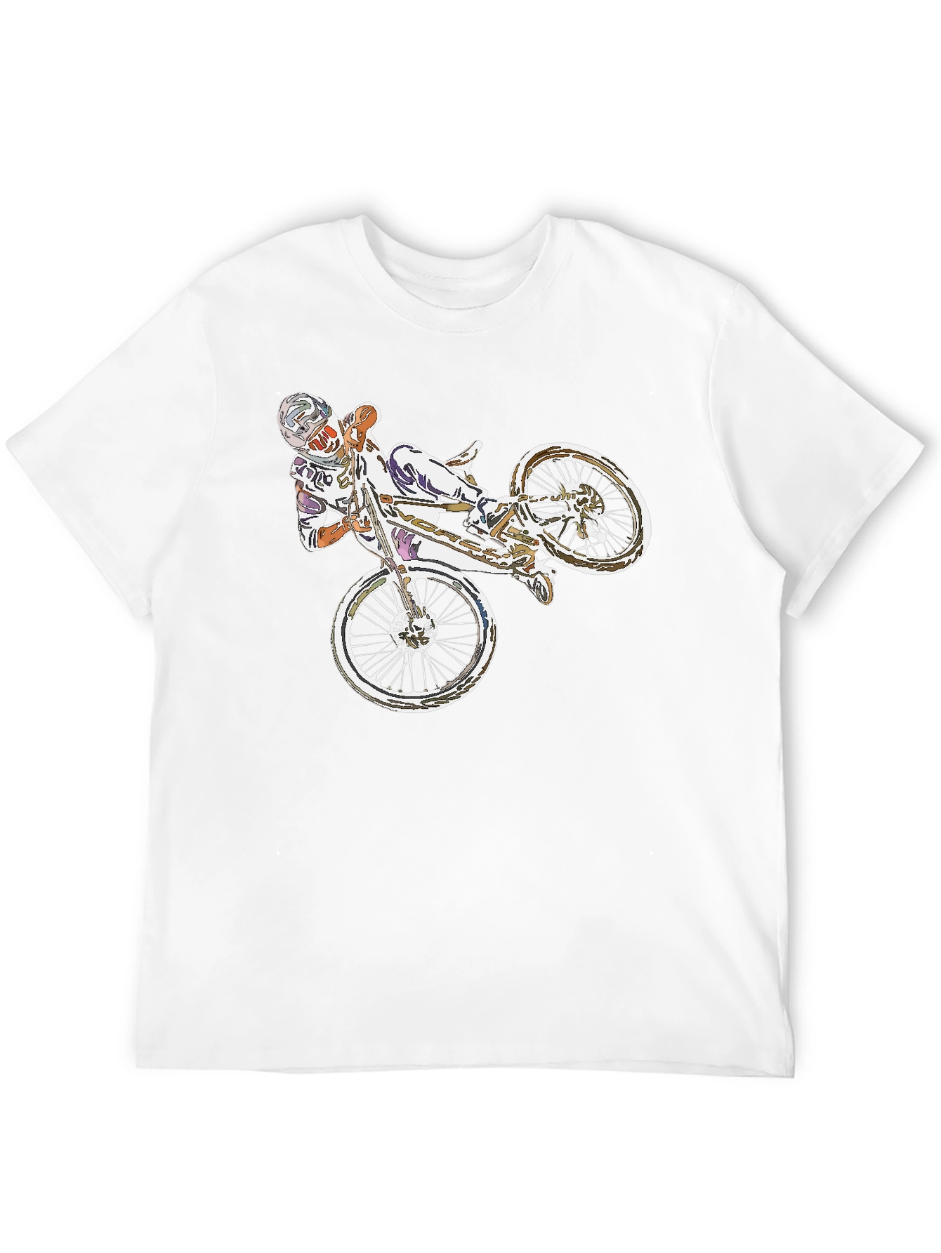 BMX Rider Graphic Tee - Black Casual T-Shirt