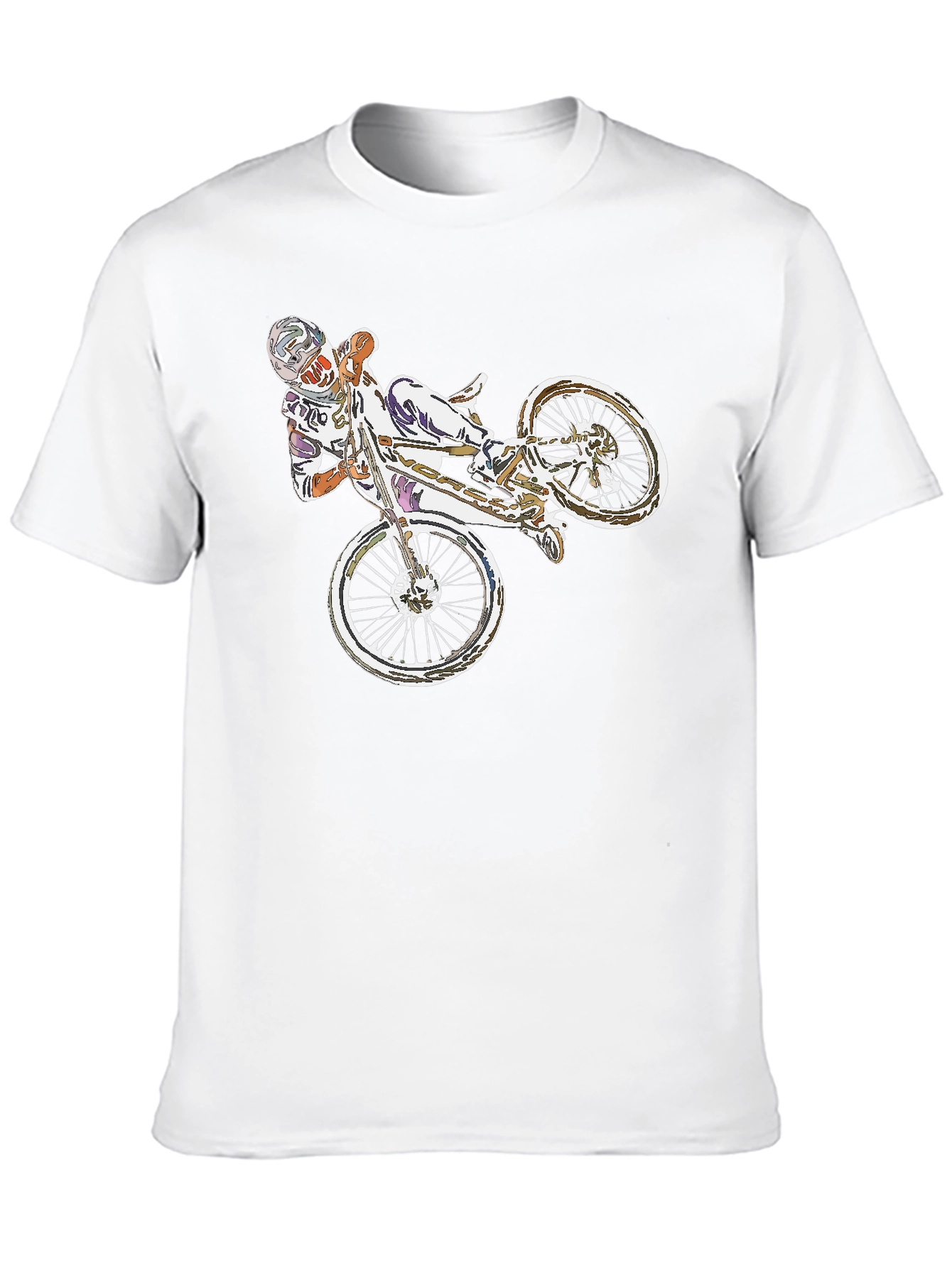 BMX Rider Graphic Tee - Black Casual T-Shirt