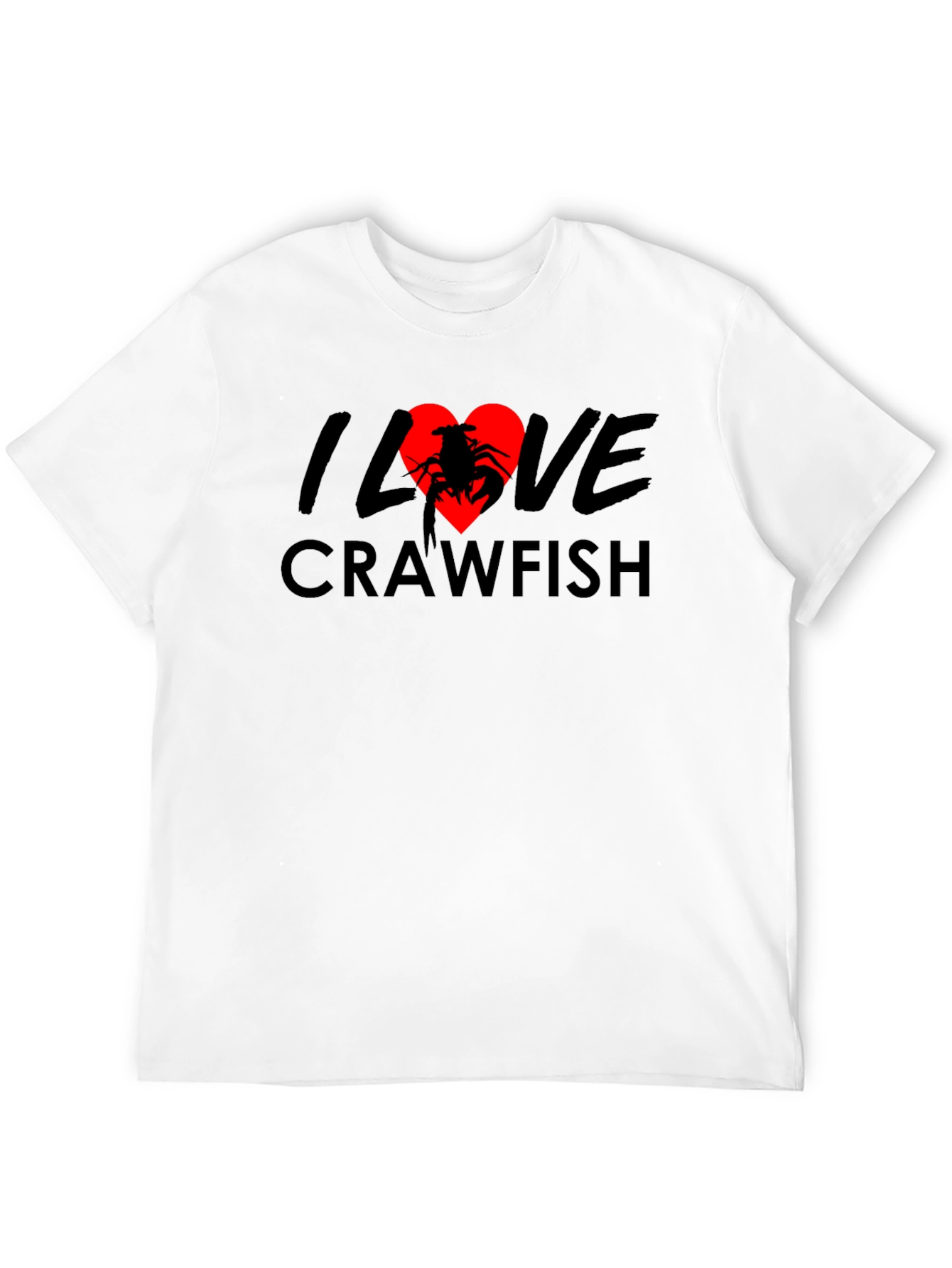 I Love Crawfish Black T-Shirt