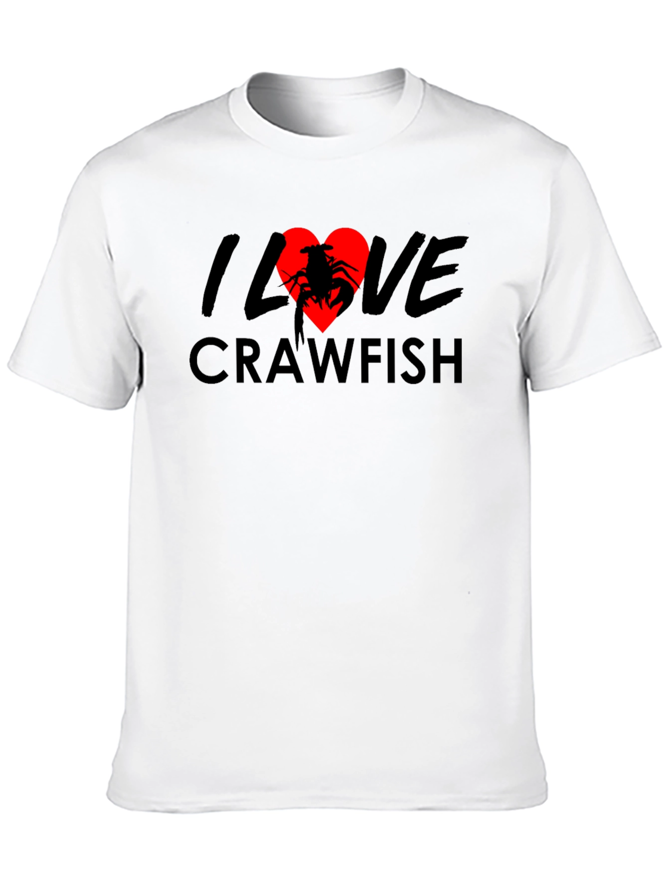 I Love Crawfish Black T-Shirt