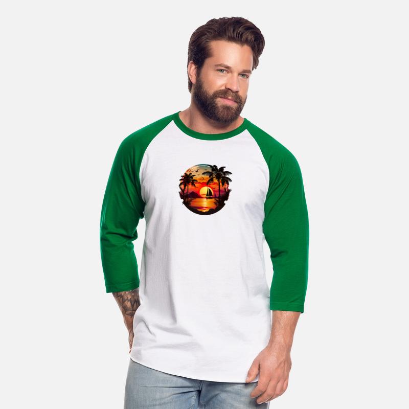 Beach Sunset Sailboat Palm Trees Ocean Vacation