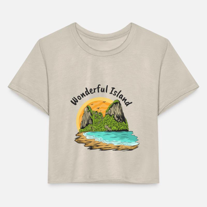 Beach Wonderful Island Beach Palm Trees Summer