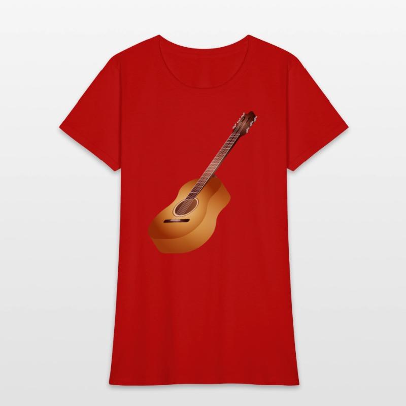 beautiful 3D acoustic guitar in warm tones
